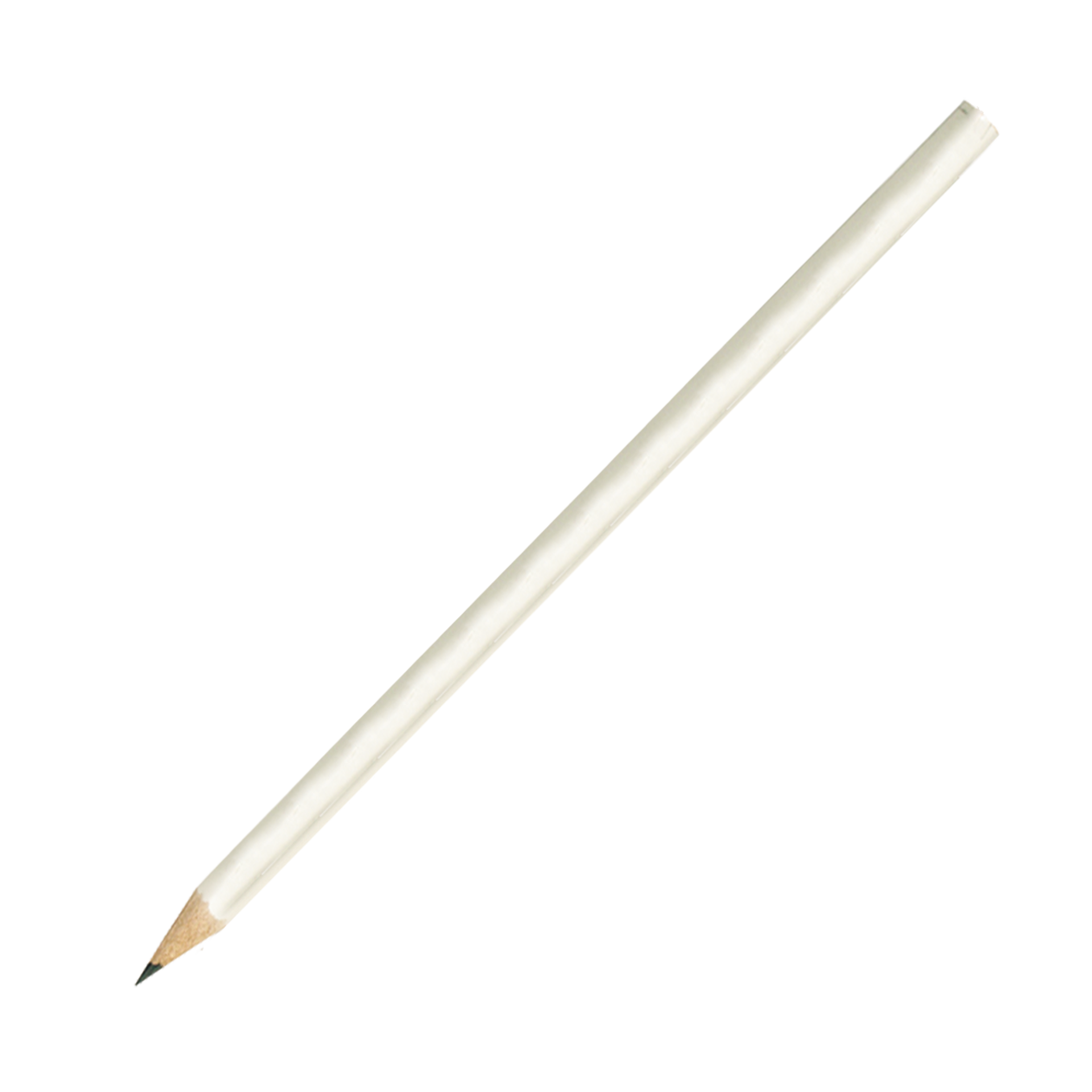 Bleistift Holz 6-kantig 17,5 cm weiß poliert (Minenart HB)