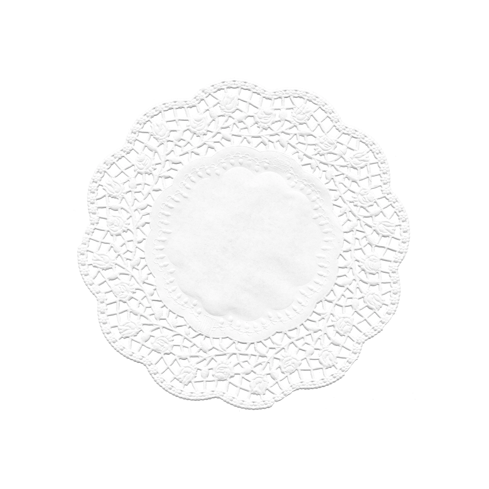 Tortenspitzen | Dekor Rose Ø 22 cm | rund Papier | weiß