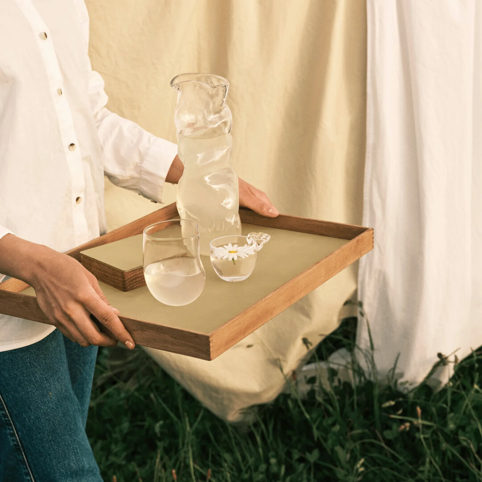 Vassoio | Even Teak | Square M con inserto Nupo