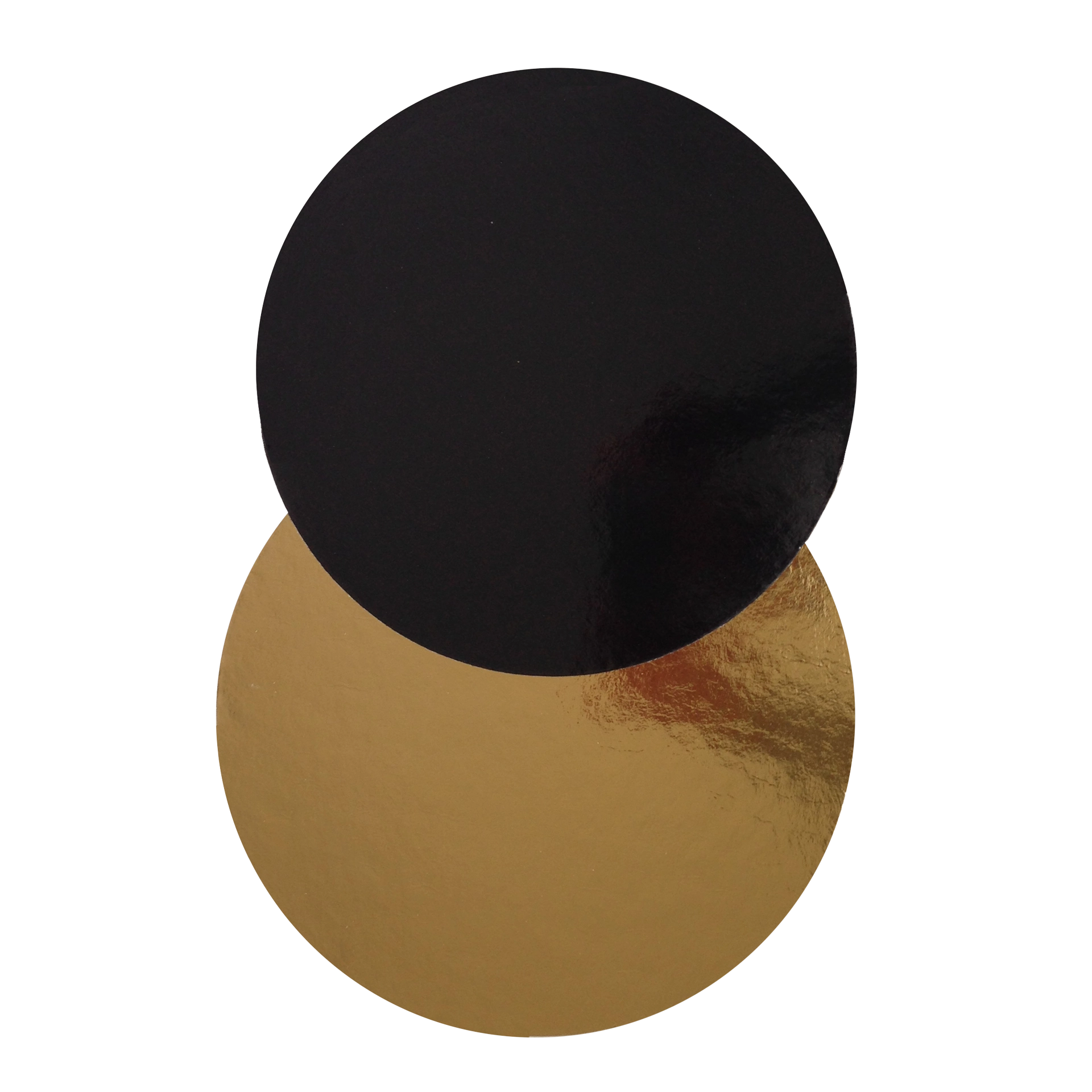 Tortenscheiben Ø 30 cm | gold schwarz Karton | rund