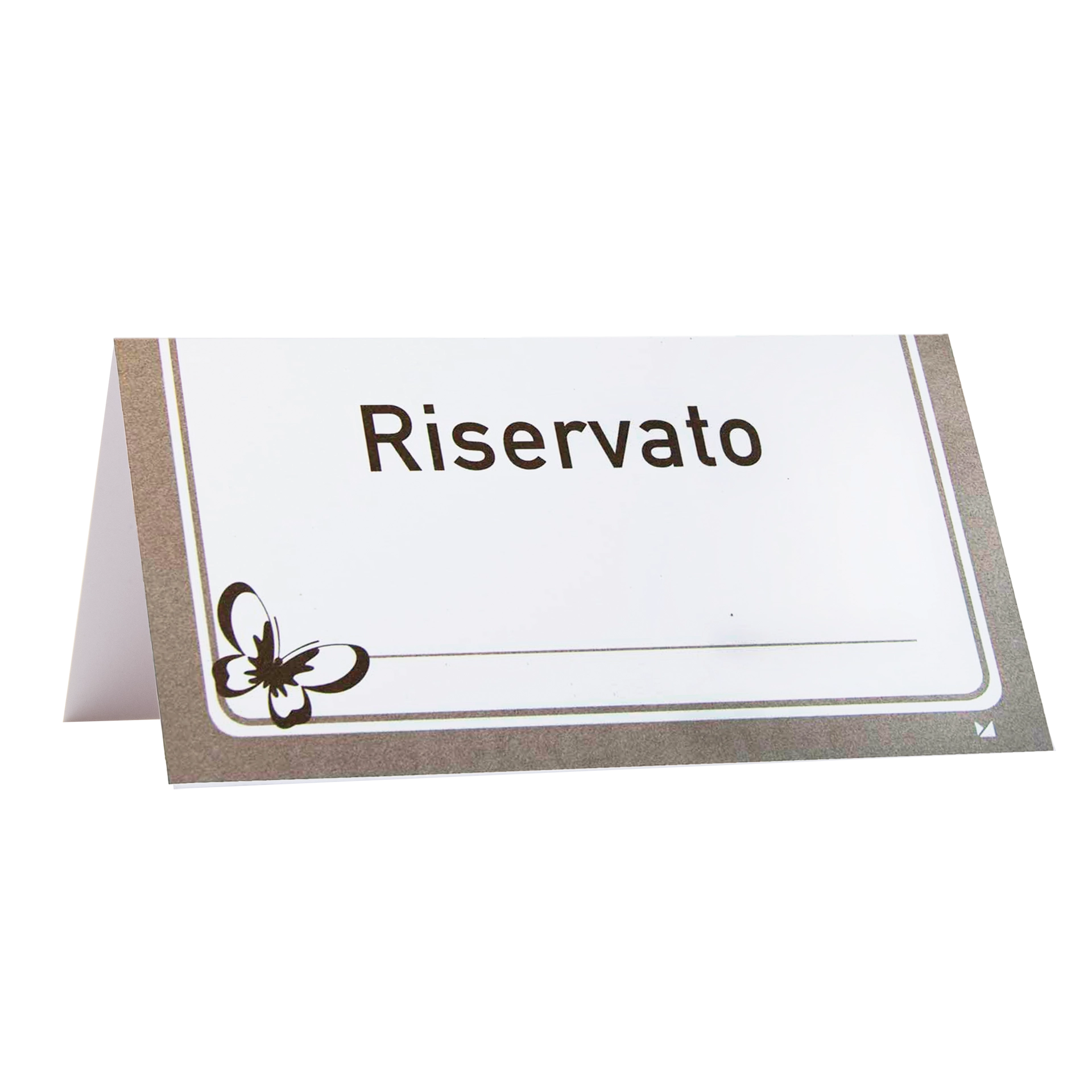 Reserviertkarte | 'Riservato/Reserved' Karton 300 g/m² 12x6,5 cm
