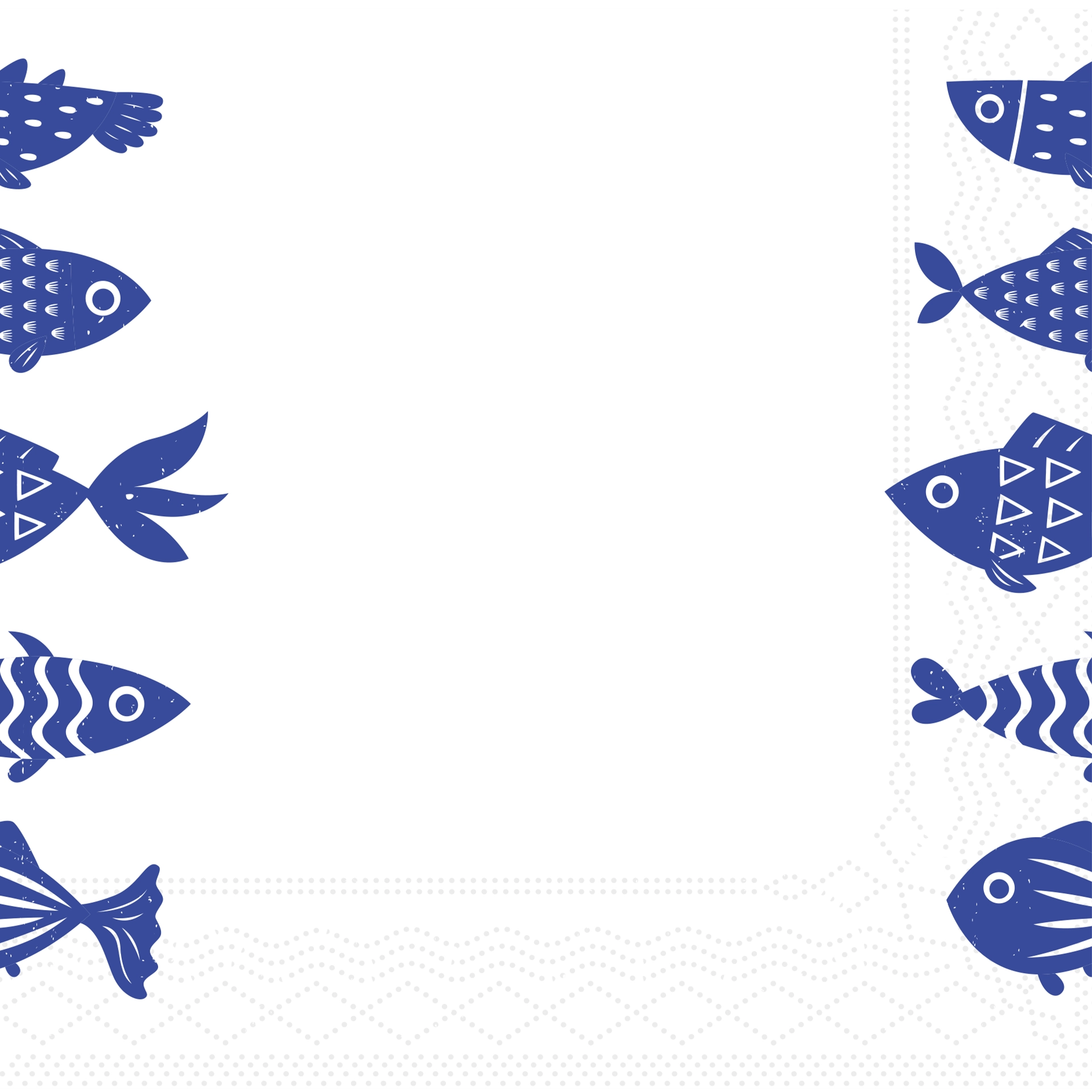 Serviette | Meer "Fish"Zellstoff 2lg. 33x33 cm 