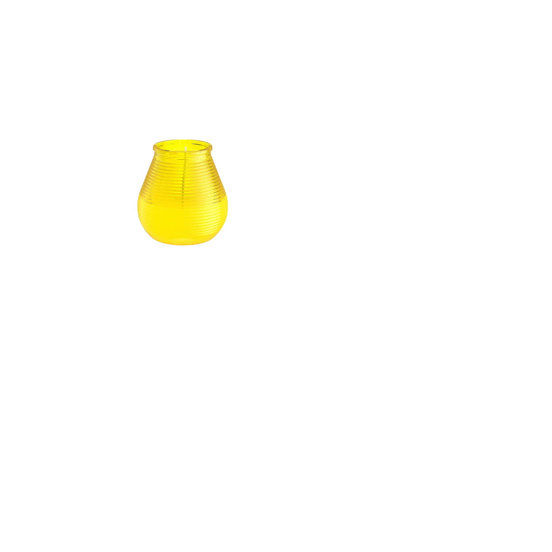 Gartenfeuer Olympic in Glas h 9,4 cm | Ø 9,1 cm gelb