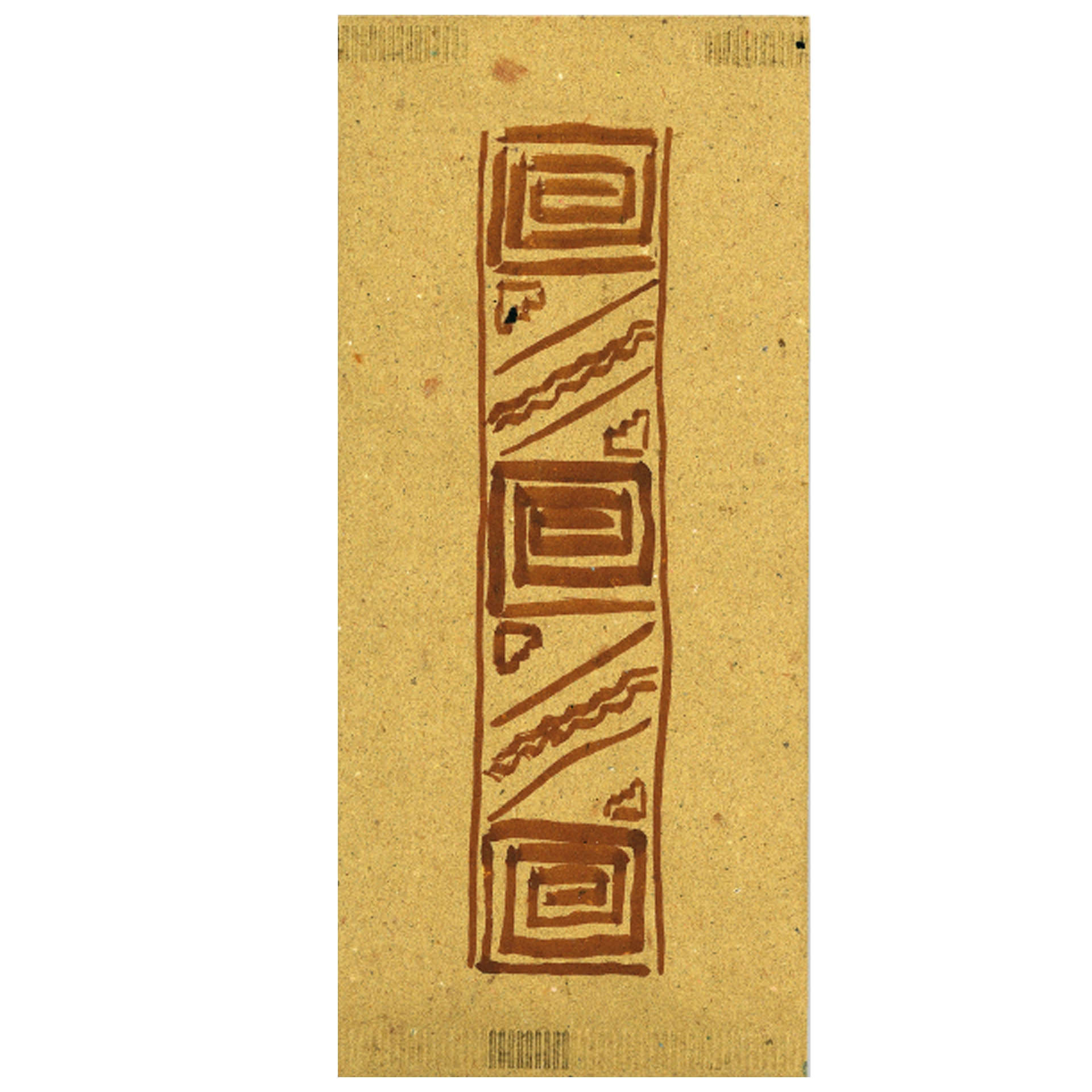 Bestecktasche Strohpapier natur mit Serviette 38x38/8 cm 2lg. Inca