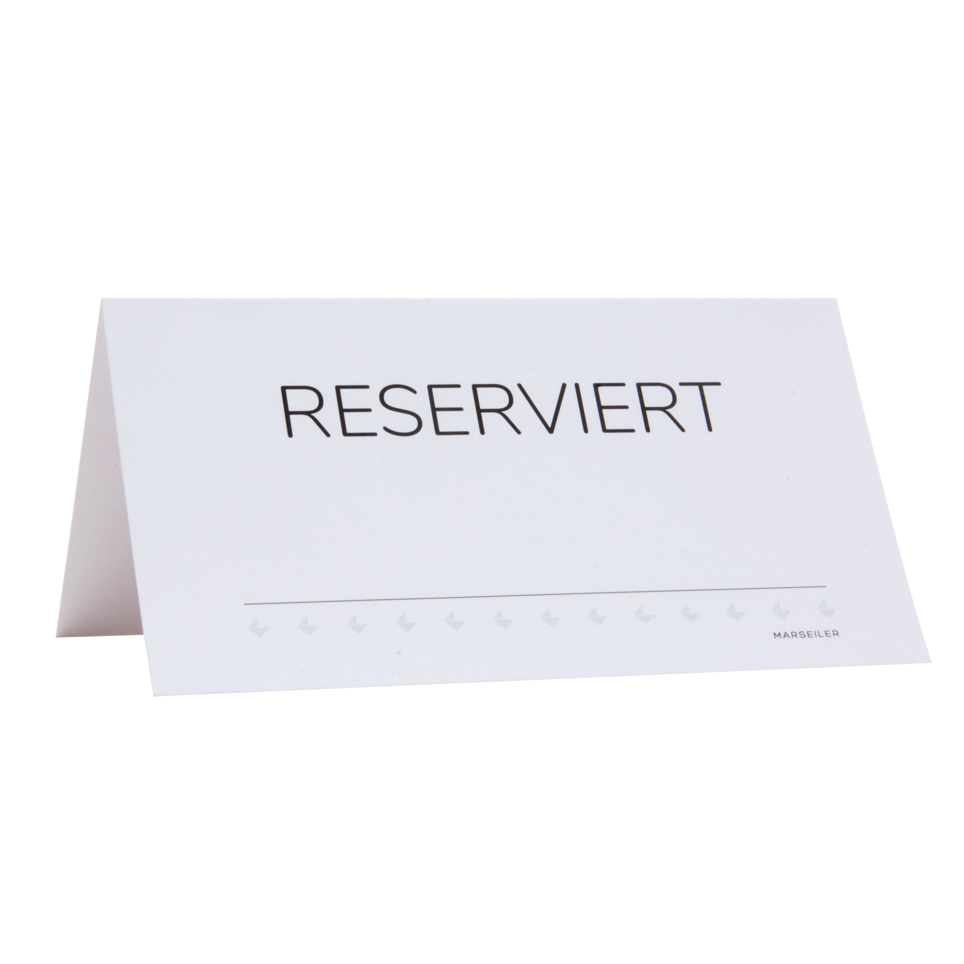 Reserviertkarte | 'Reserviert/Riservato' Karton 300 g/m² | weiß 12x6,5 cm