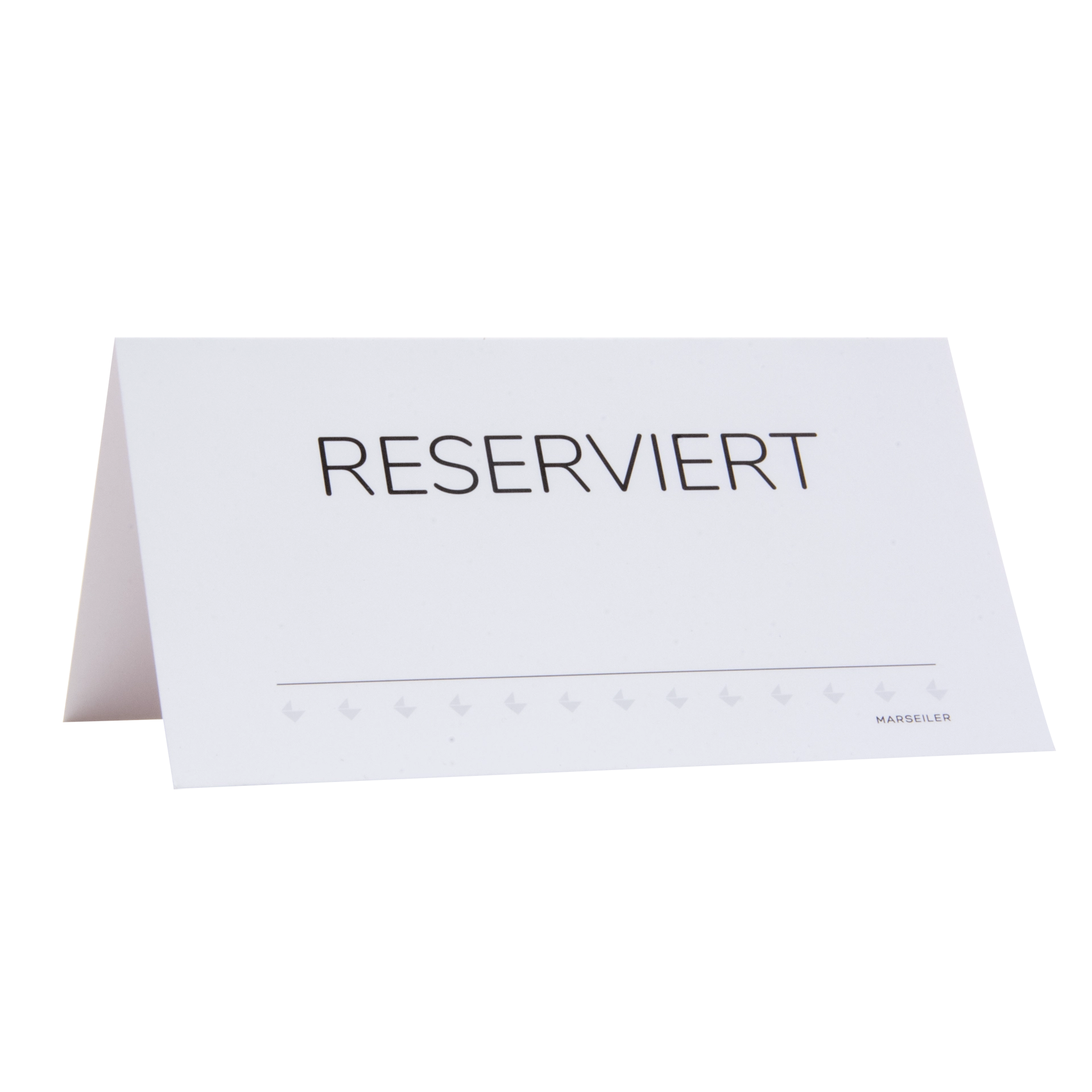 Reserviertkarte | 'Reserviert/Riservato' Karton 300 g/m² | weiß 12x6,5 cm
