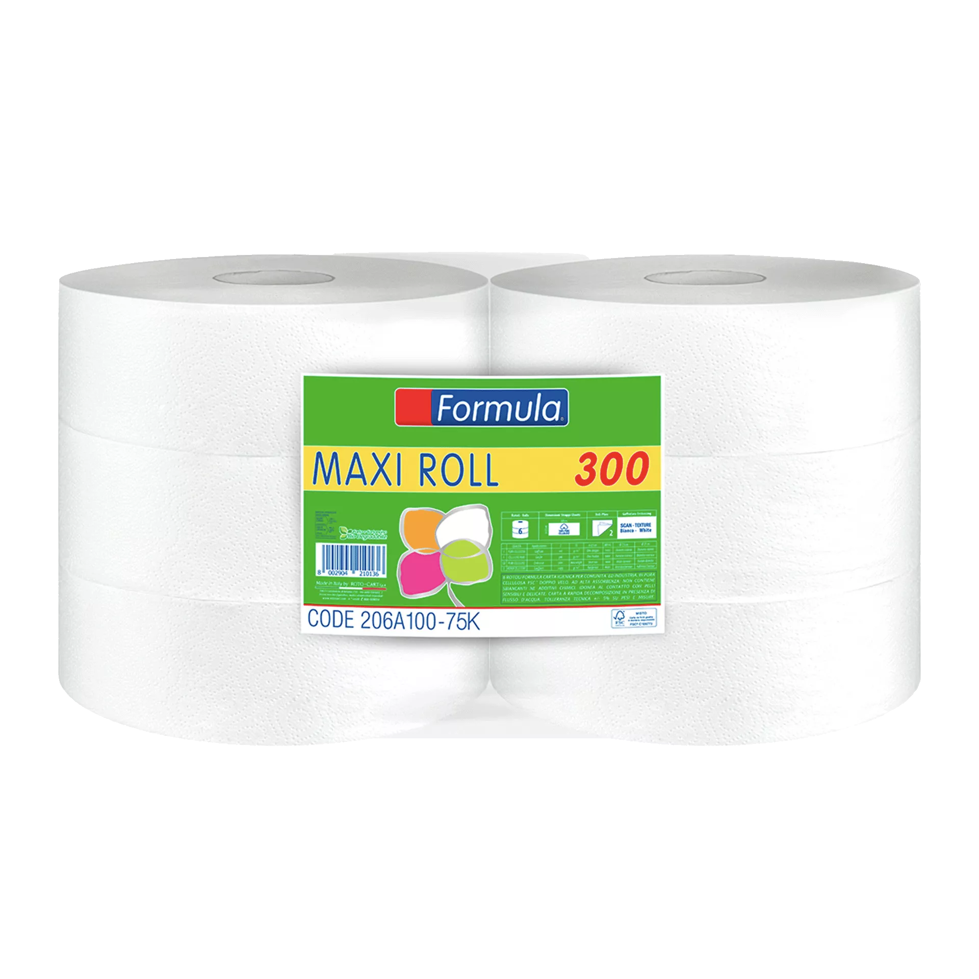 Carta igienica | Jumbo Formula Maxi bianca 2 veli