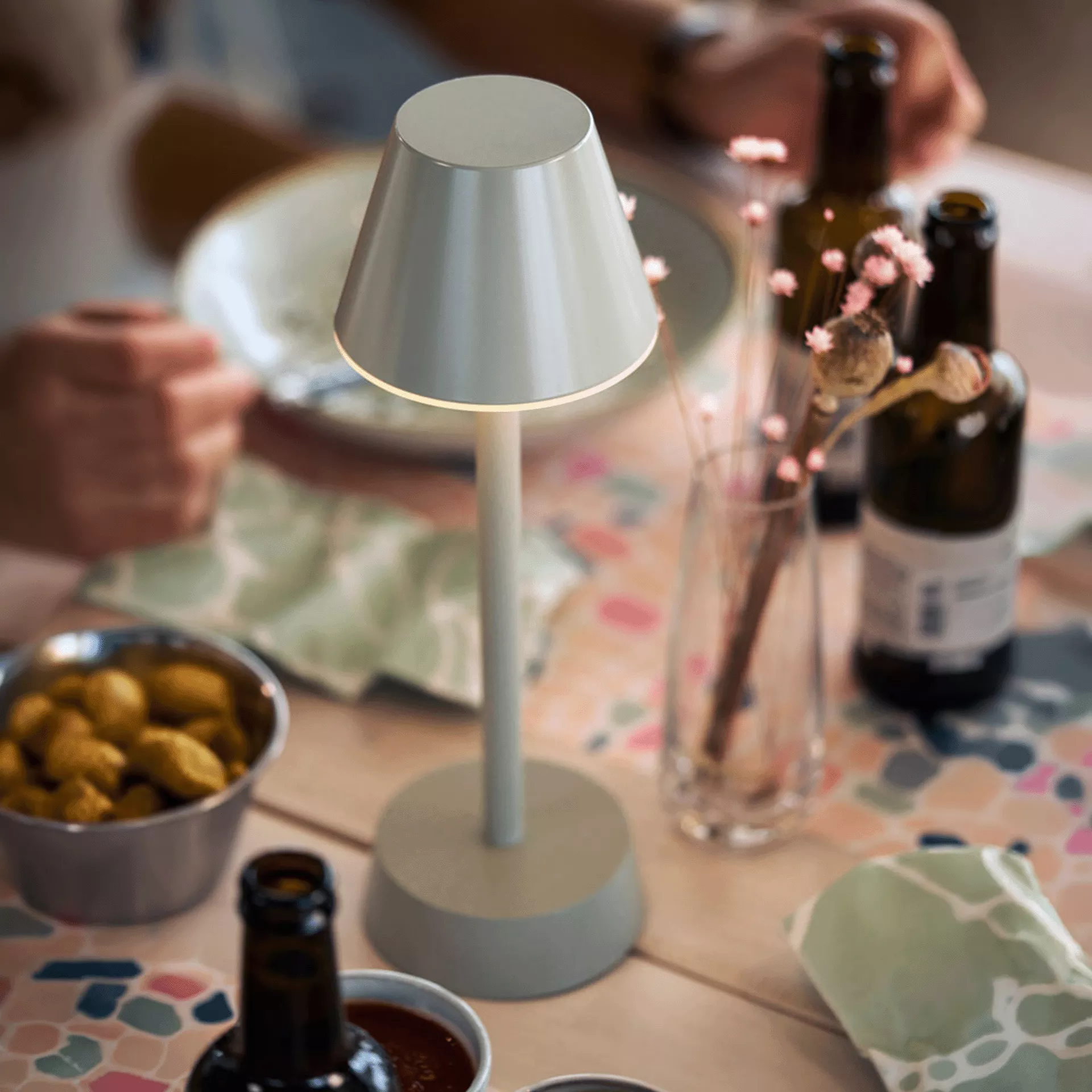 Led Lampe | Zelda Pistaziengrün h 32 cm Ø 10,3 cm