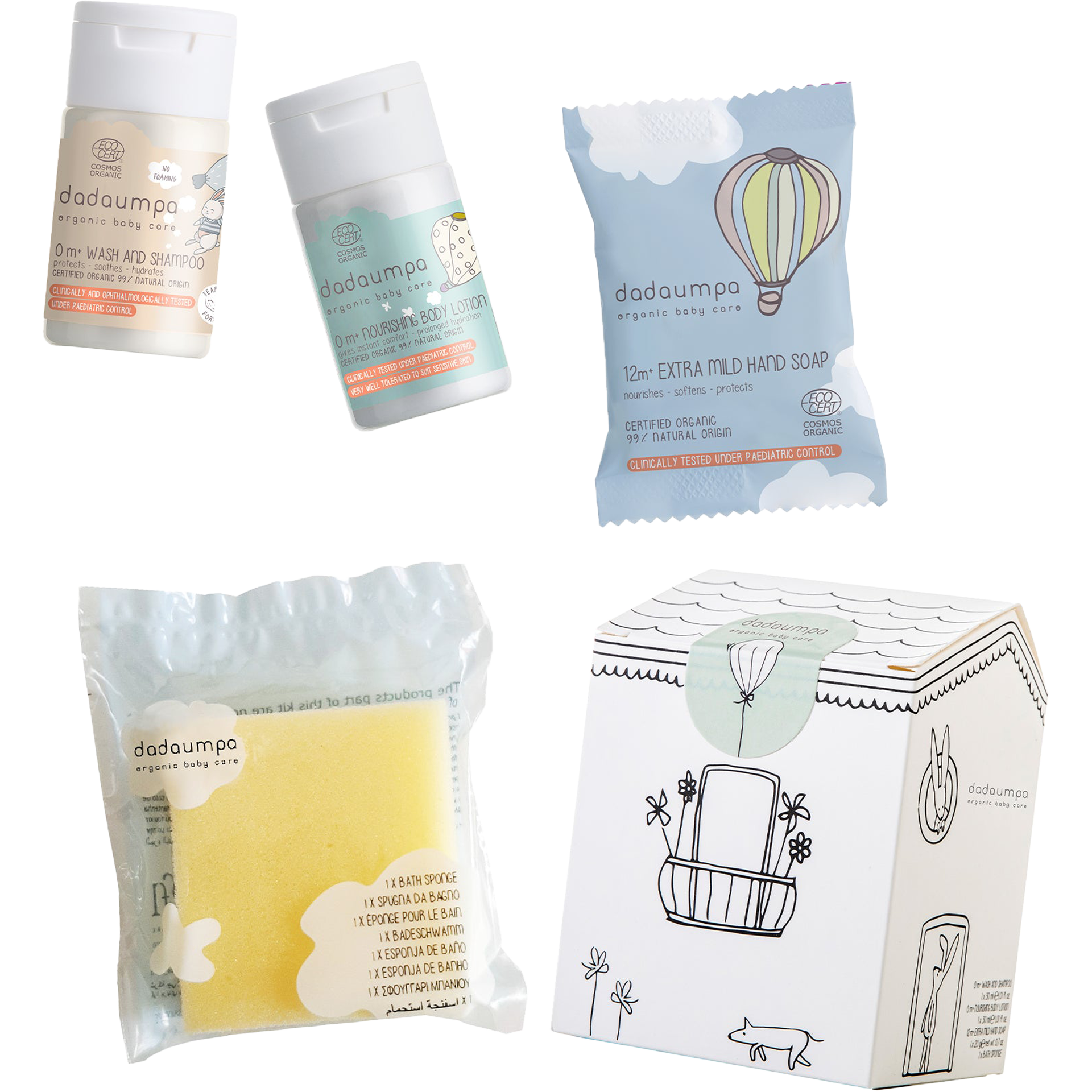Badeset Kinder | Osme Baby & Kids Haus zum Malen, Schwamm, Badeduschgel, Bodylotion, Seife