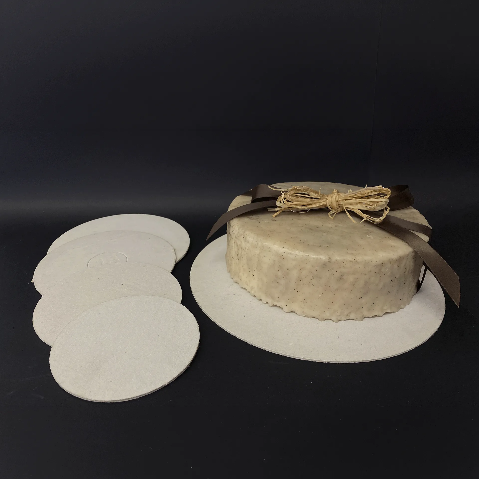 Dischi torta Ø 26 cm | avana cartone | rotondi