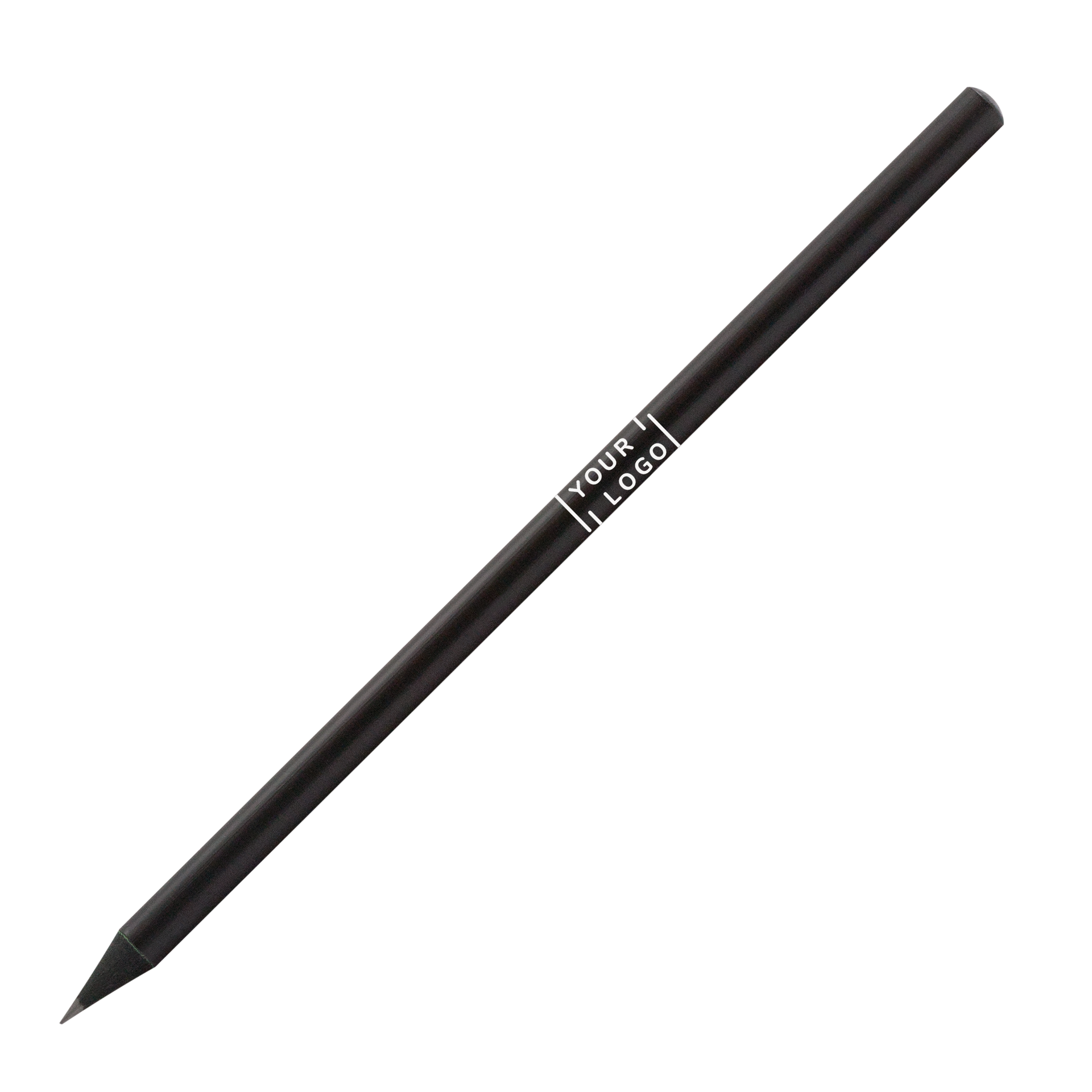 Bleistift | All Black Holz | schwarz eingefärbt rund | 17,5 cm