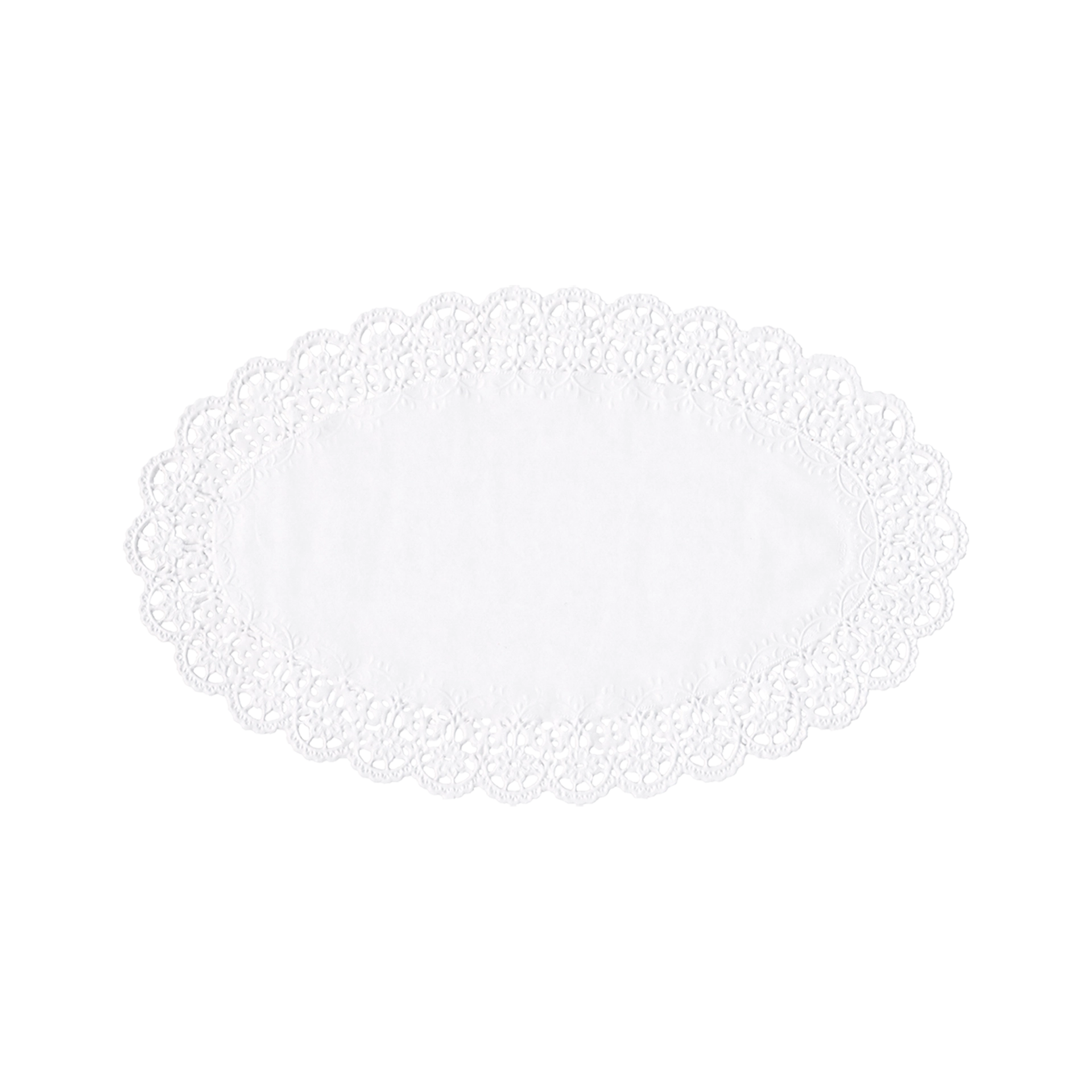 Tortenspitzen | Dekor Rose 22x15 cm | oval  Papier | weiß 