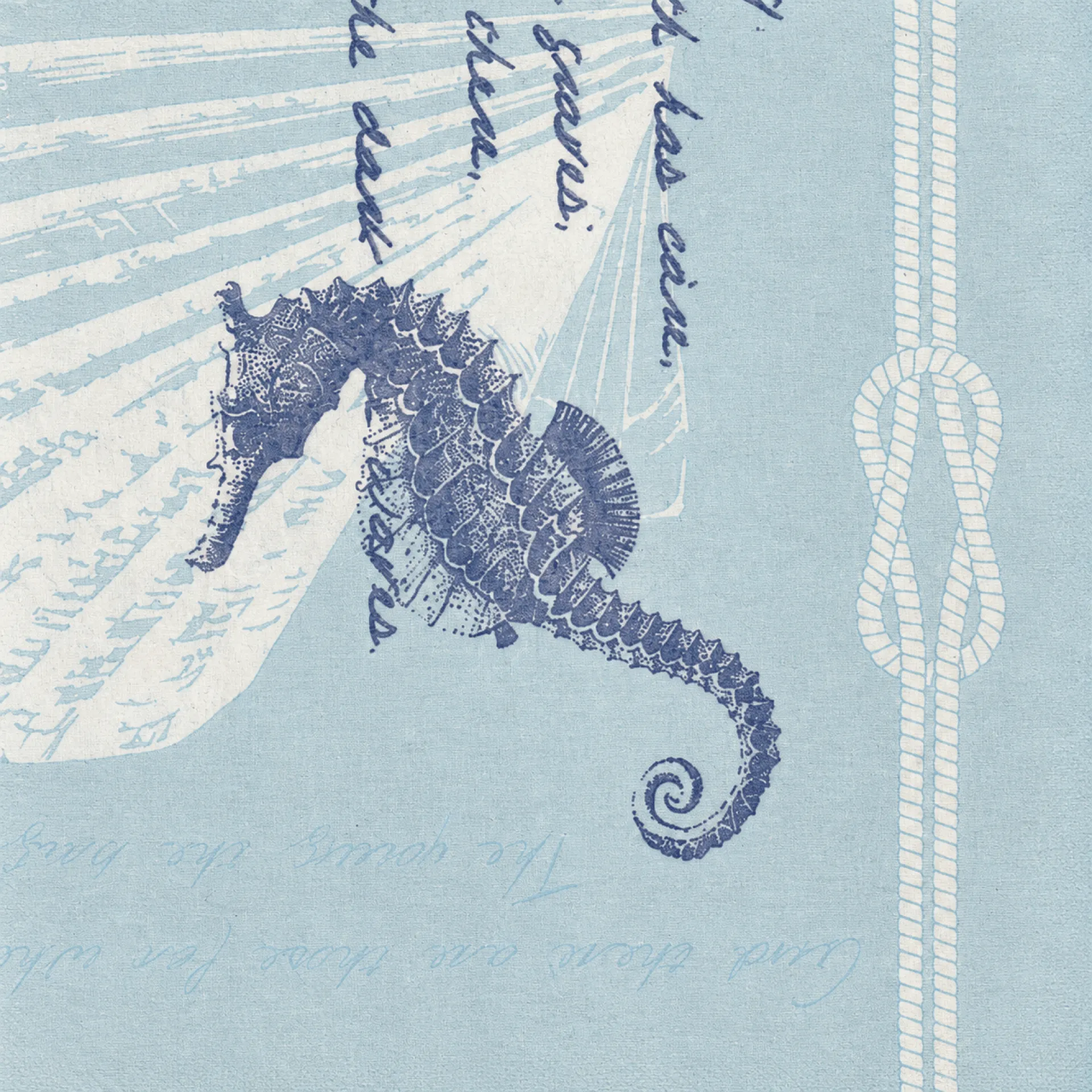 Serviette Airlaid 40x40 cm Conchiglia himmelblau  
