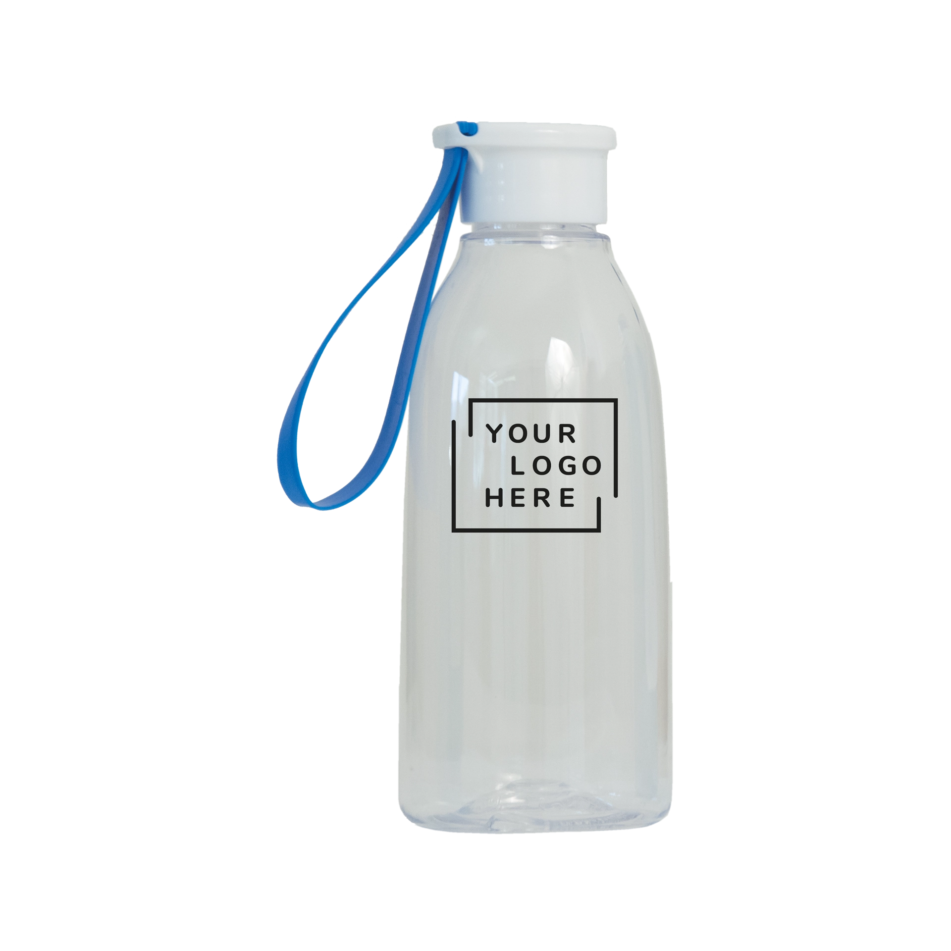 Trinkflasche | Sport Frost Tritan | transparent, blau, Fumé 550 ml | Verschluss weiß