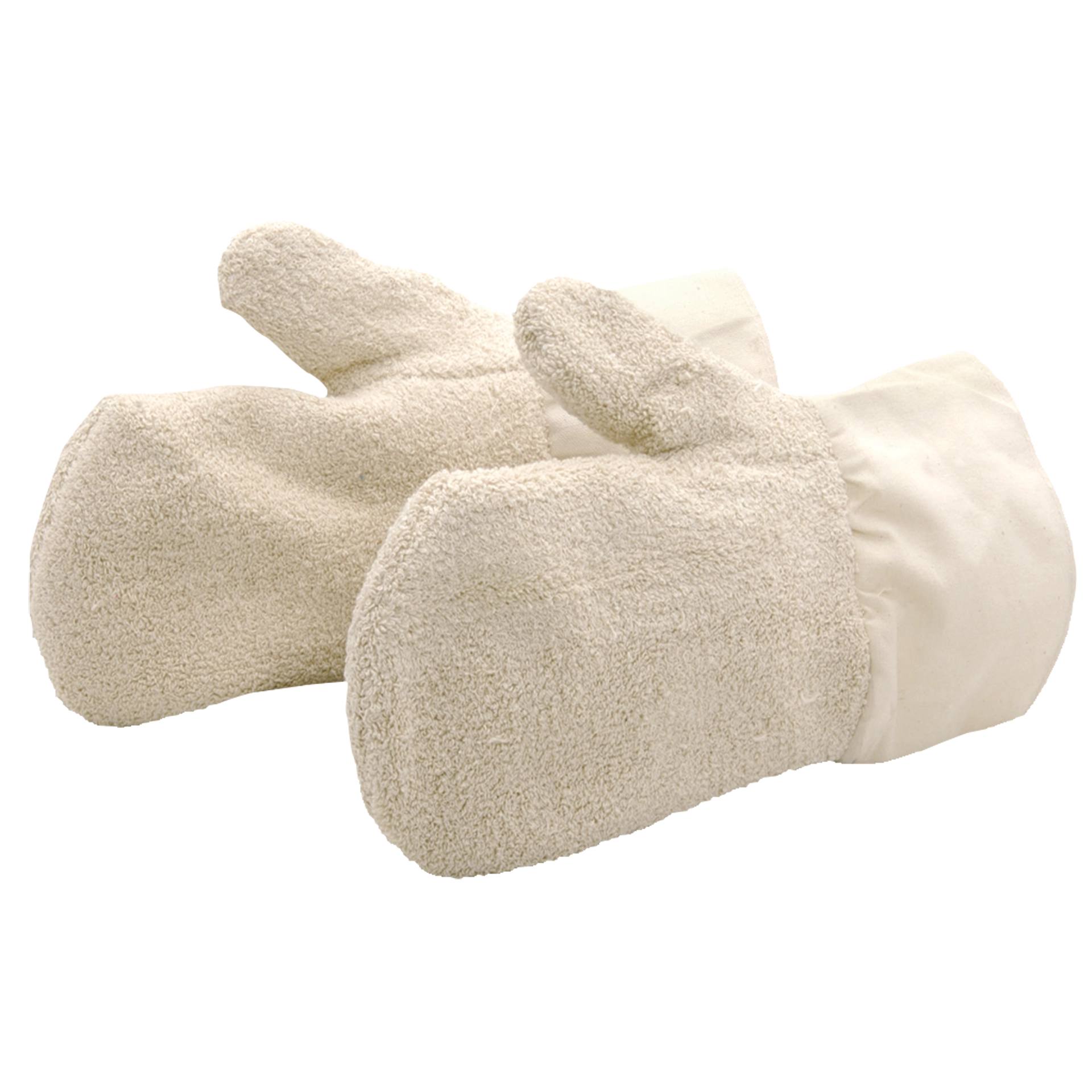 Backhandschuhe-Paar Baumwolle | natur kurzen Stulpen
