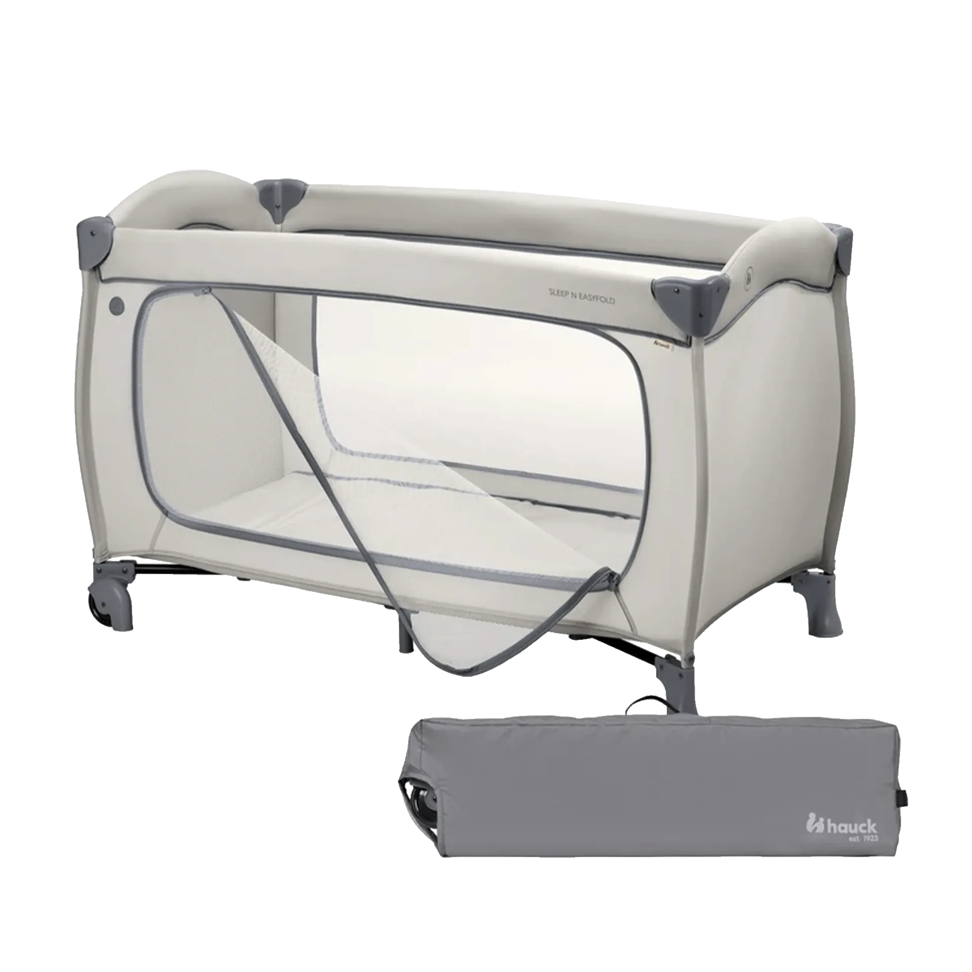 Lettino da viaggio | Hauck grigio chiaro 125x69x h 82cm