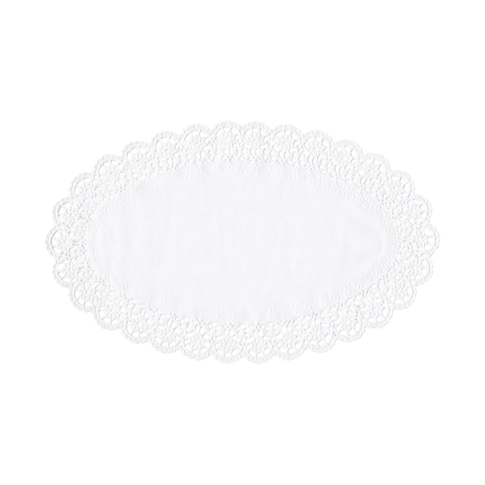 Tortenspitzen | Dekor Rose 26x18 cm | oval  Papier | weiß