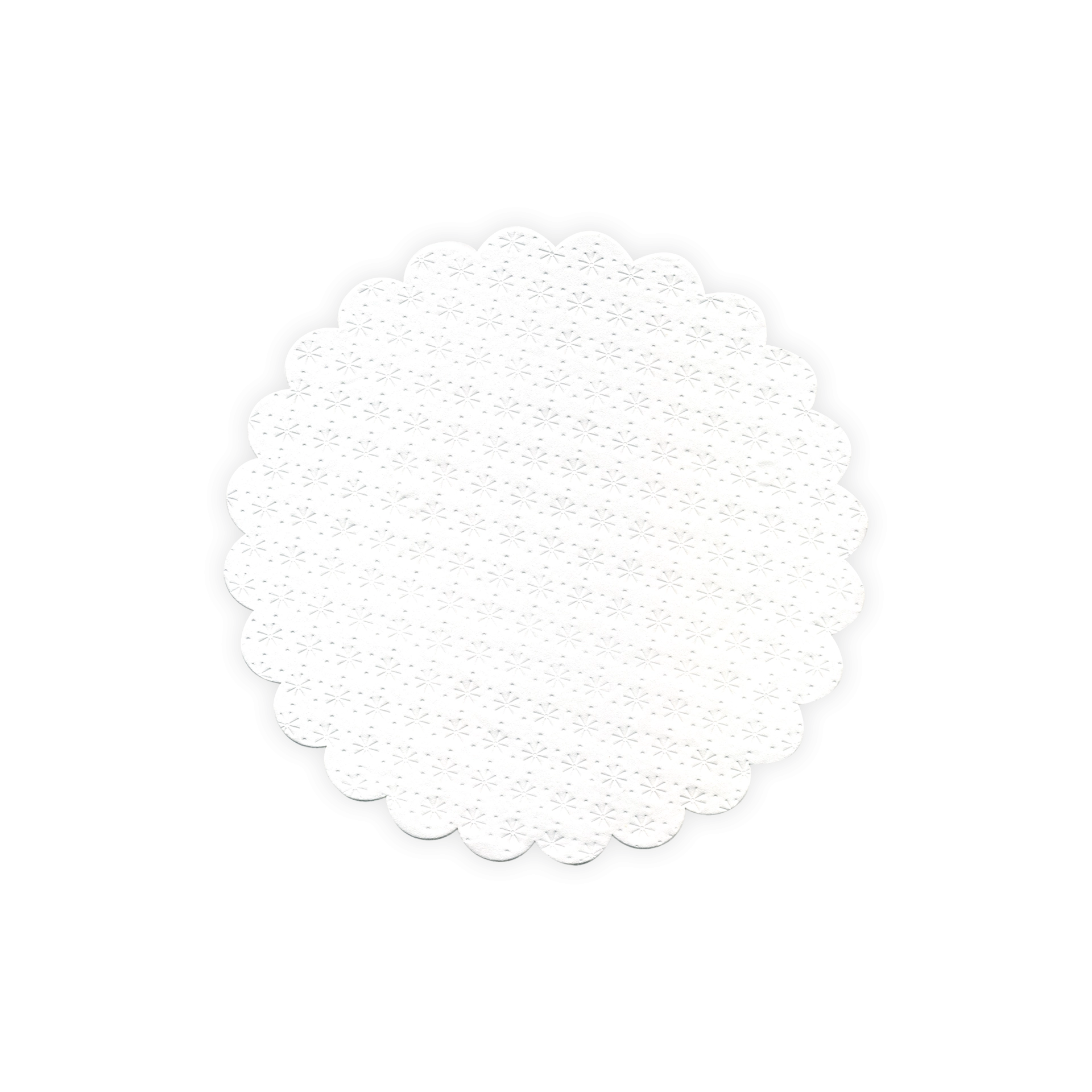 Untersetzer | Punkte/Sterne Zellstoff 7lg. | Ø 9 cm  weiß
