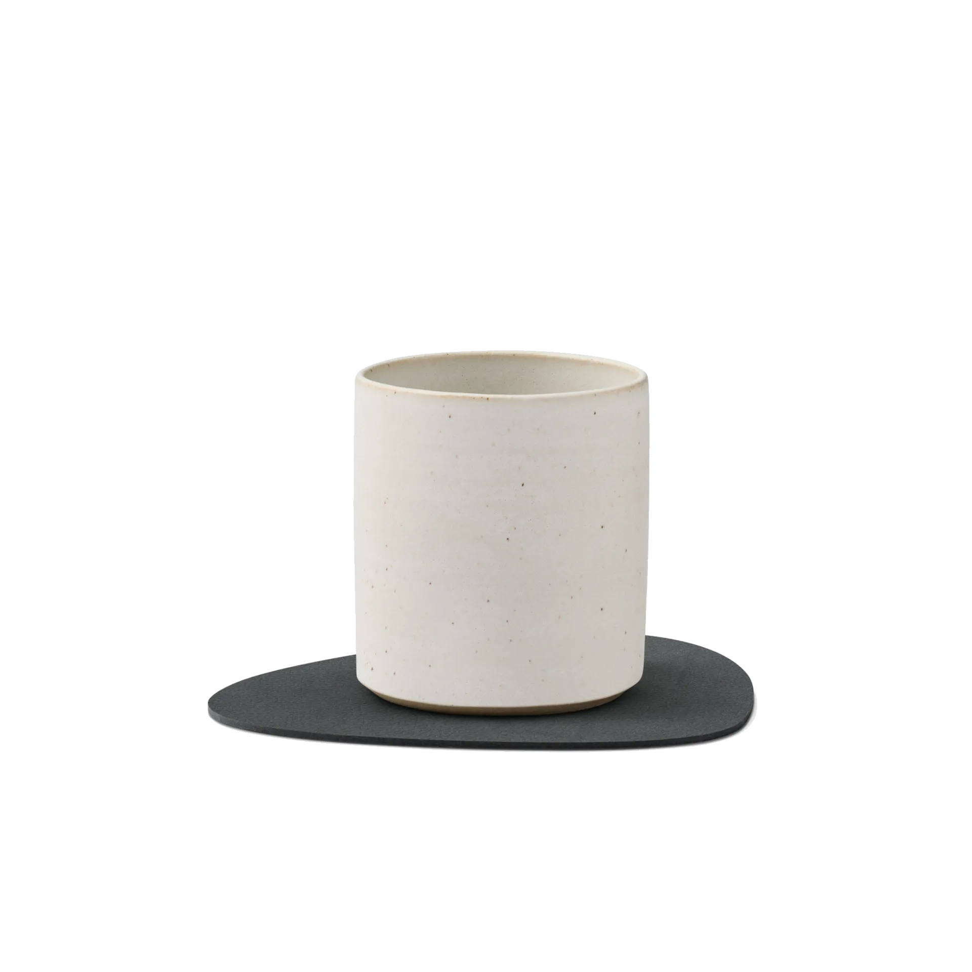 Untersetzer Lind Curve recyceltes Leder Nupo 11x13 cm | 1,6 mm Farbe anthrazit