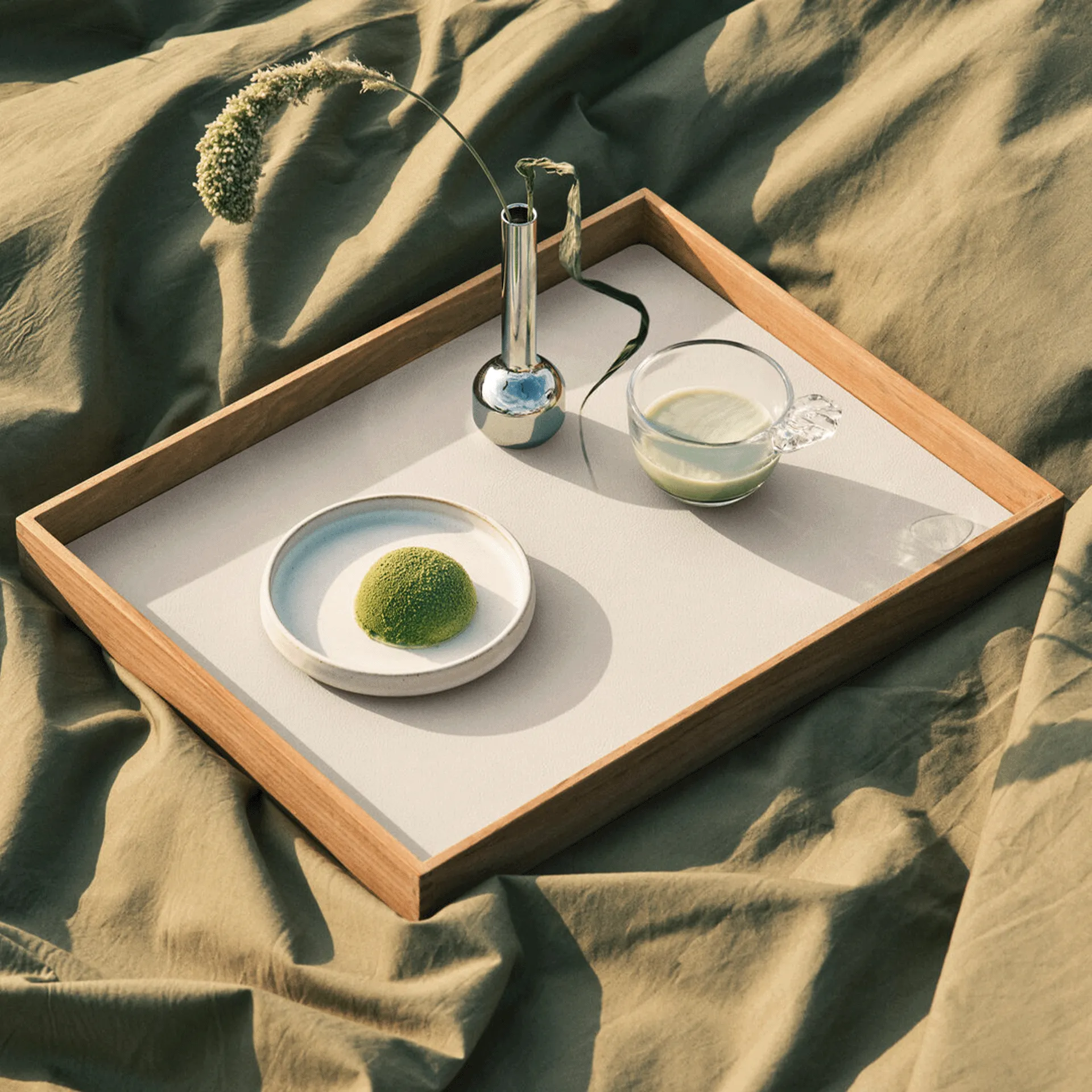 Tablett | Even Teak | Square L mit Einsatz Nupo