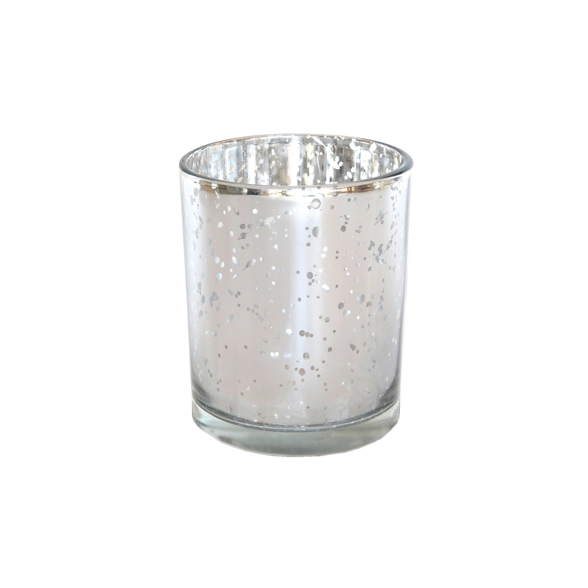 Kerzenhalter Glas Arctic 7x6 cm silber für Teelichte  