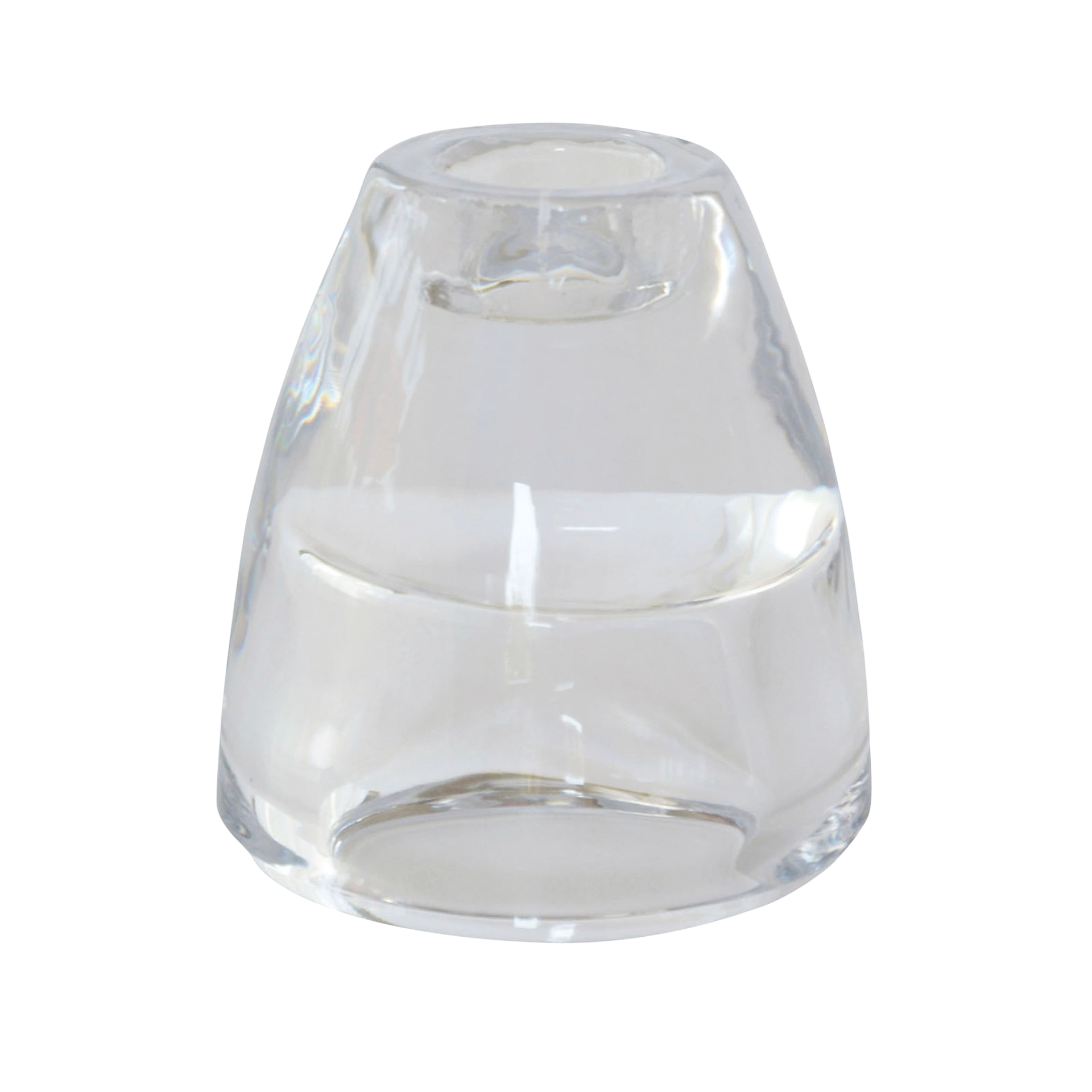 Kerzenhalter | '2 in 1' Glas h 7,3 cm | Ø 6,8 cm