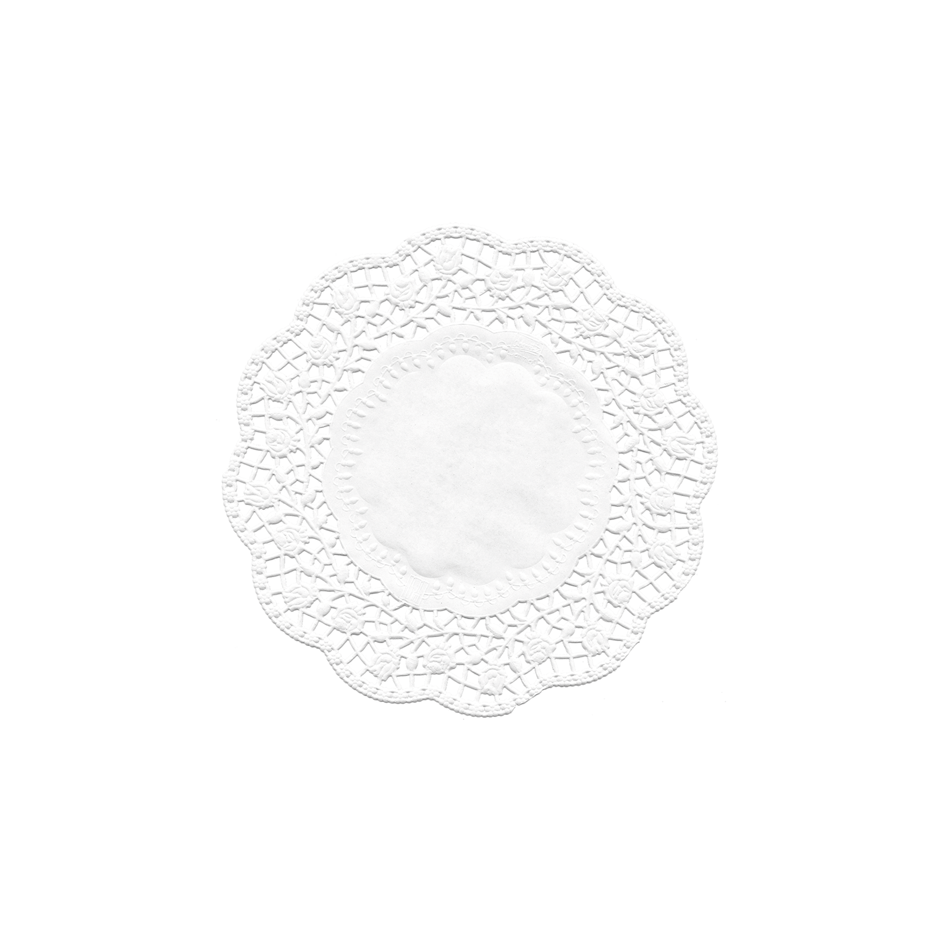 Tortenspitzen | Dekor Rose Ø 10 cm | rund Papier | weiß