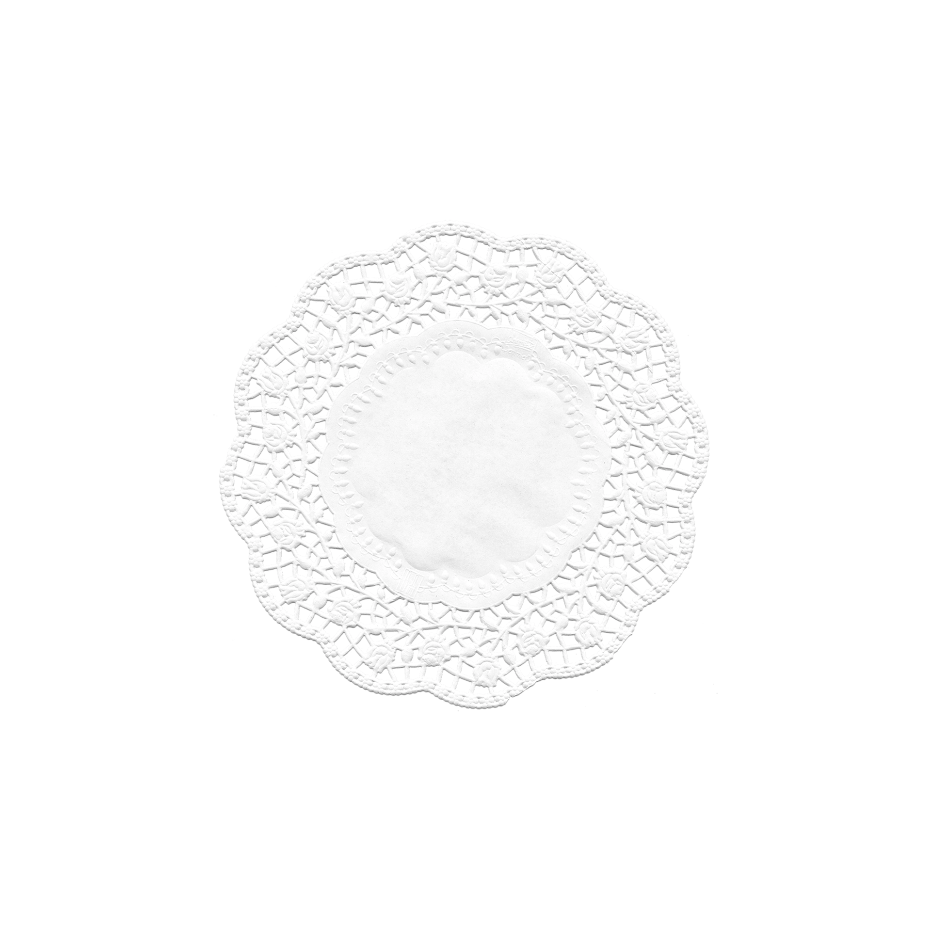 Tortenspitzen | Dekor Rose Ø 10 cm | rund Papier | weiß