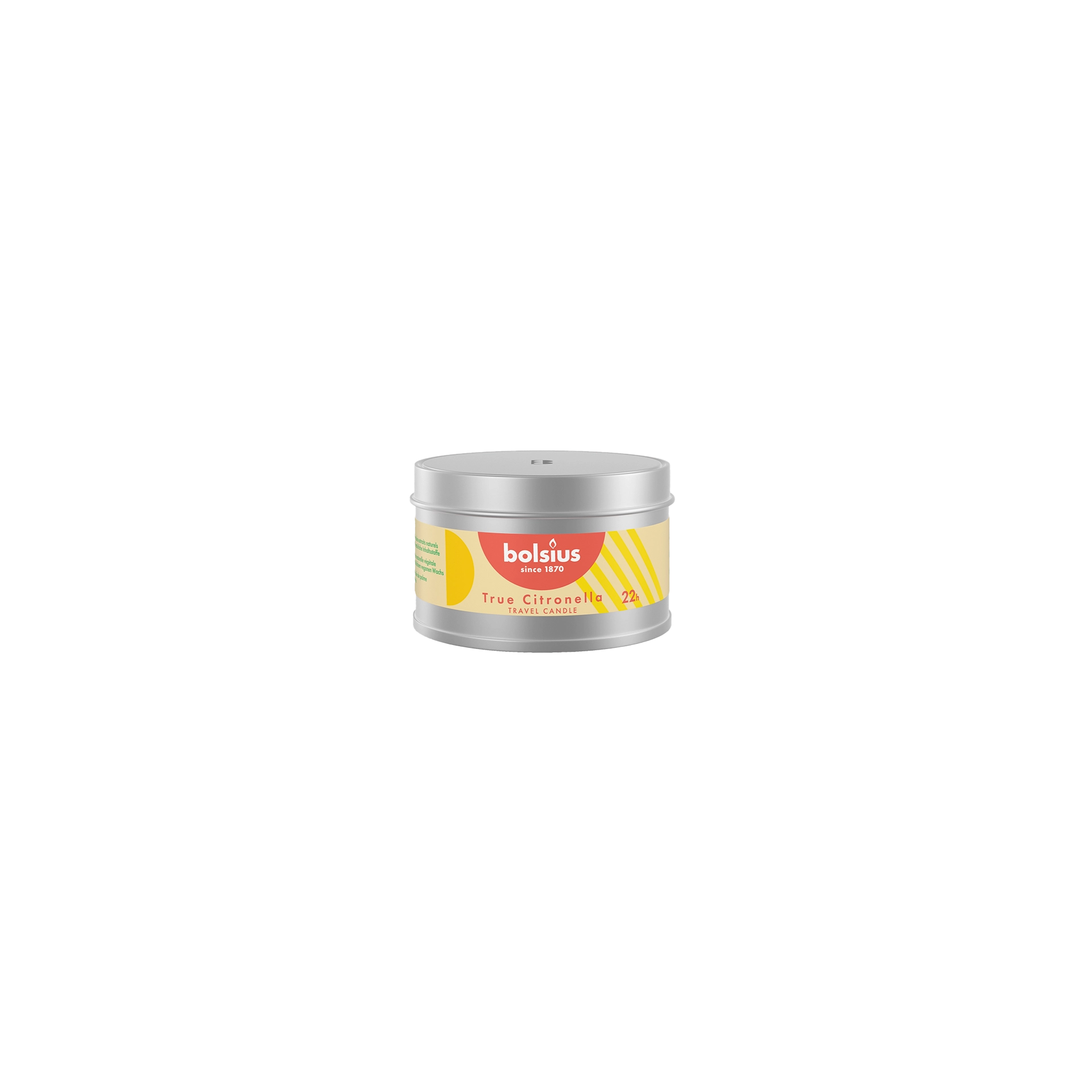 Candela fiaccola Olympic citronella in lattina h 4,9 cm | Ø 8,7 cm