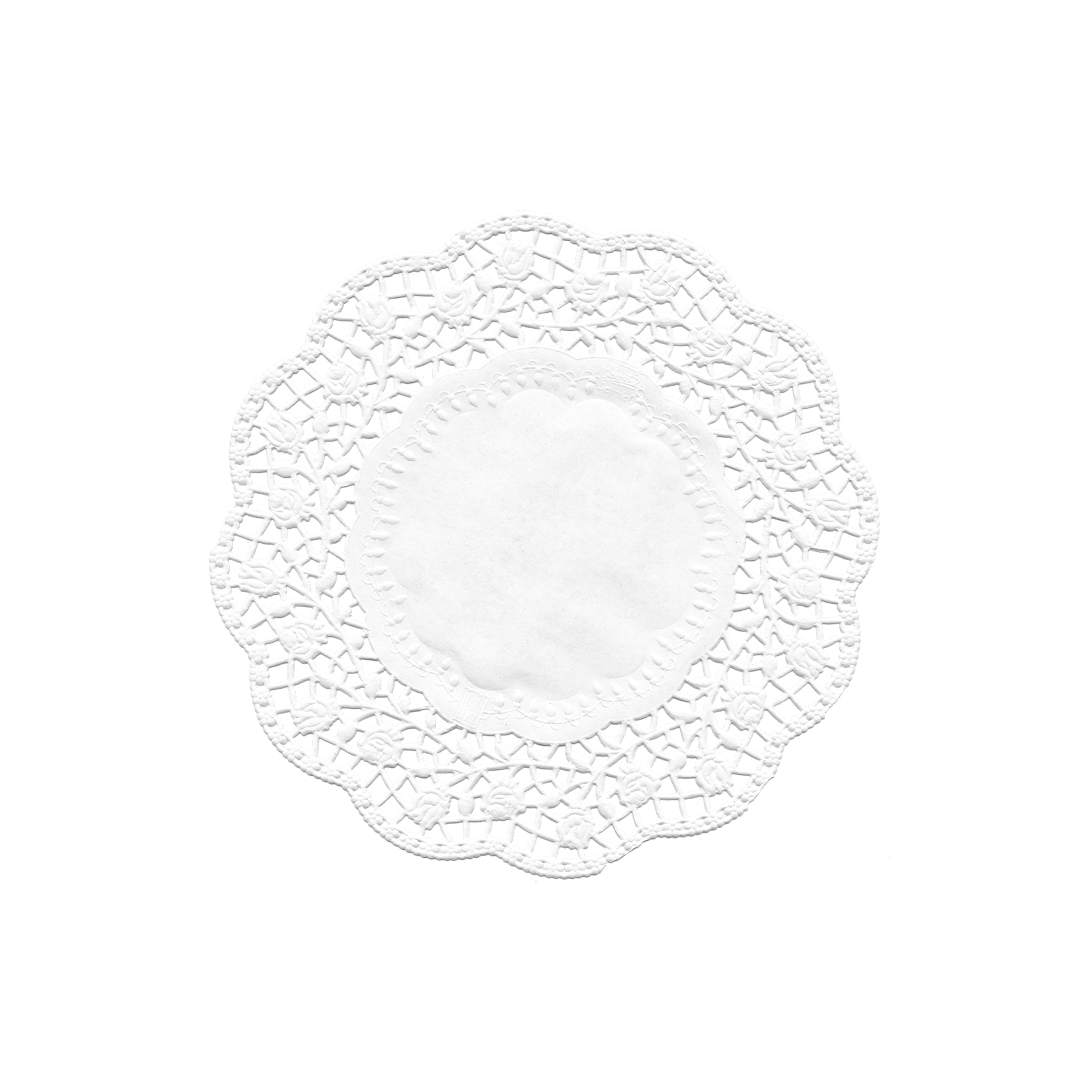 Tortenspitzen | Dekor Rose Ø 18 cm | rund Papier | weiß 
