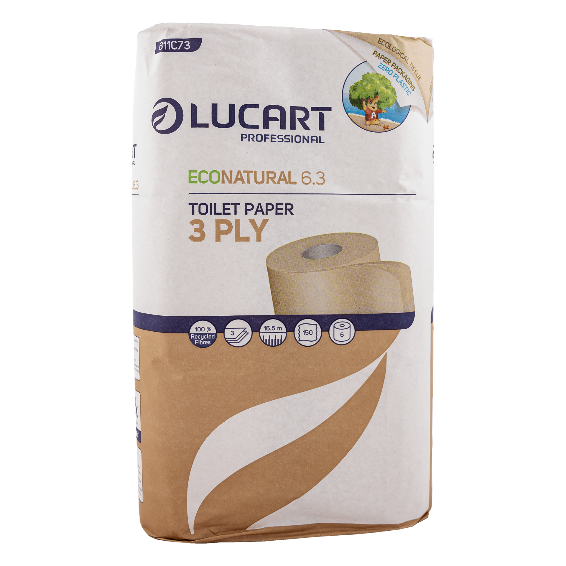 Toilettenpapier | Eco Natural | Fiberpack avana 3lg. 150 Abrisse/11 cm