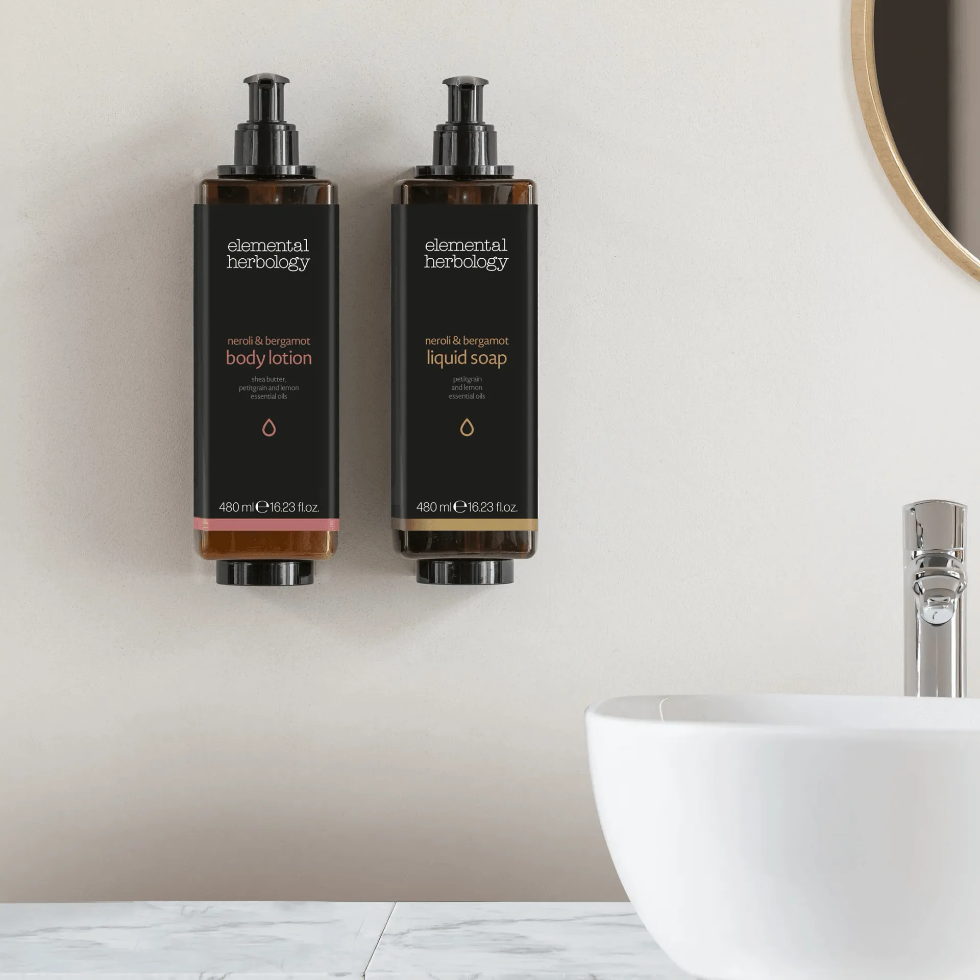 Sapone mani | Elemental Herbology neroli e bergamotto flacone | 480 ml