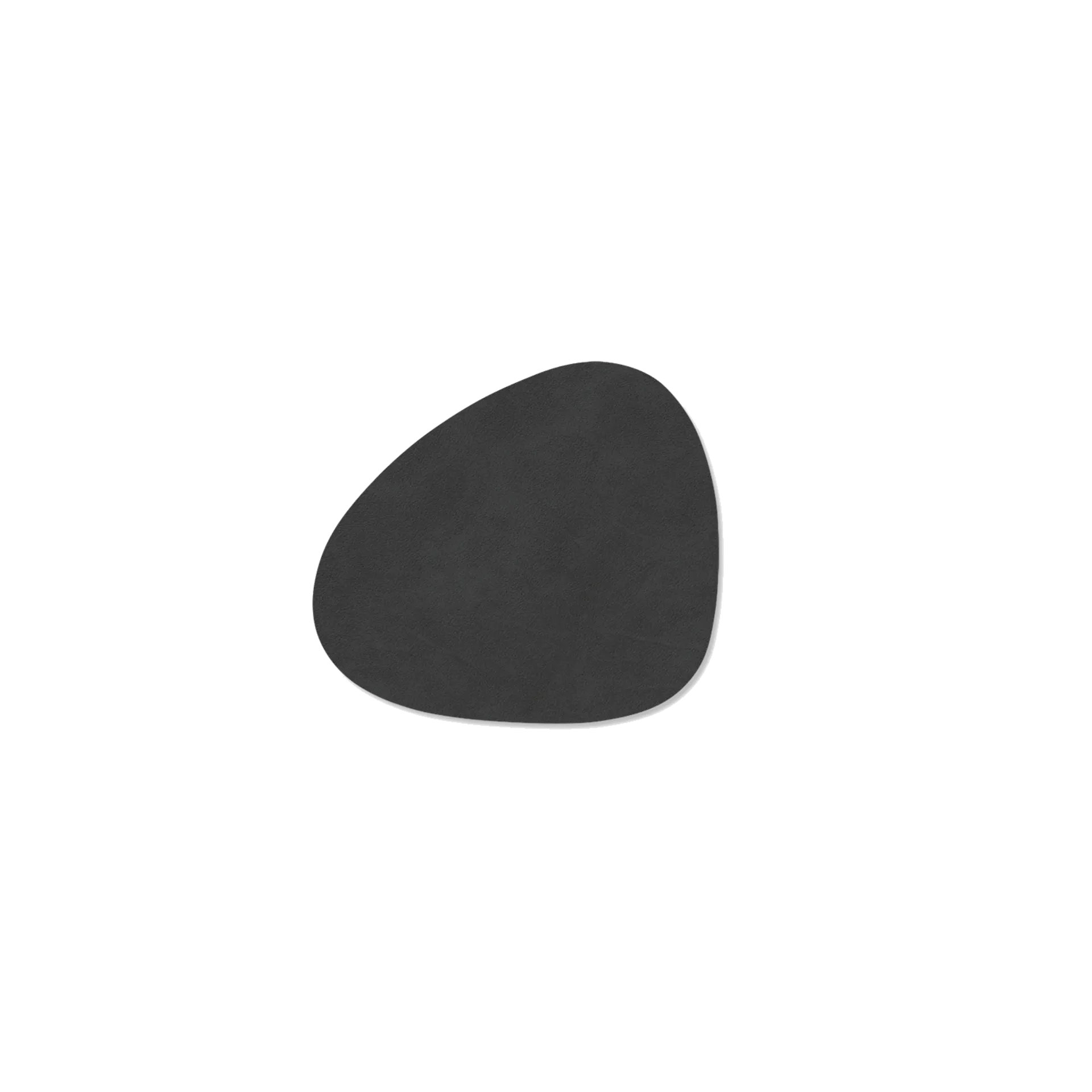 Untersetzer Lind Curve recyceltes Leder Nupo 11x13 cm | 1,6 mm Farbe schwarz