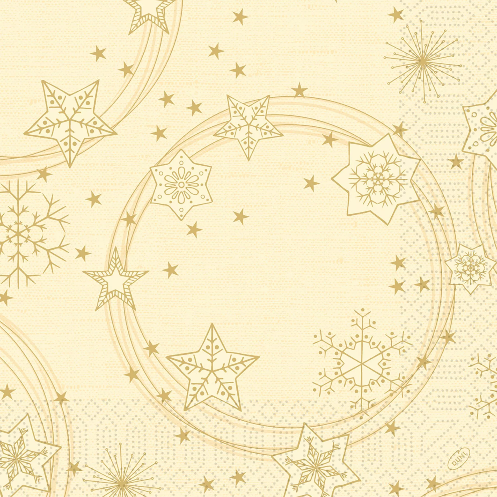 Serviette | Star Shine Zellstoff 3 lagig | cream 40x40 cm