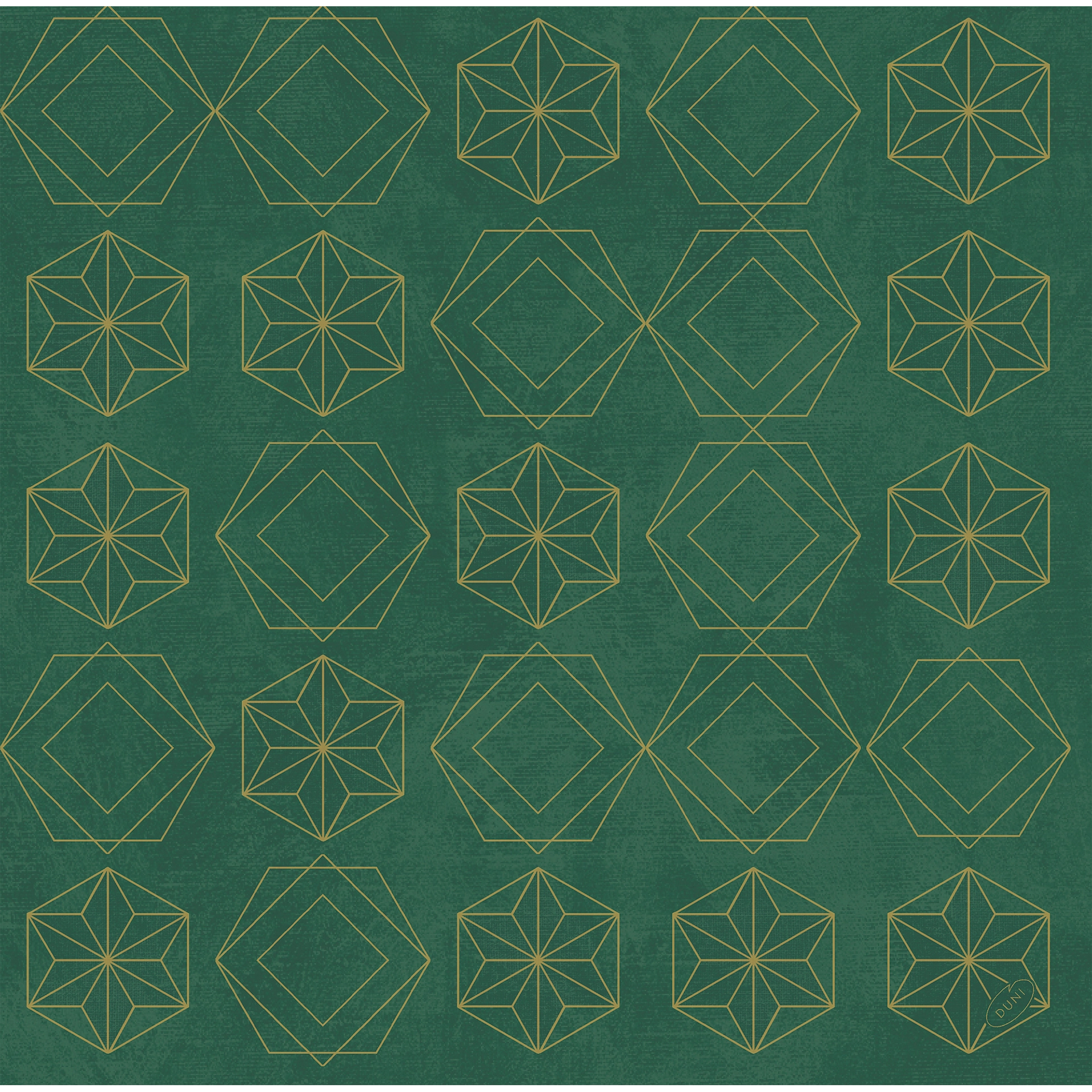 Serviette | Gilded Star Dunisoft | green 40x40 cm 