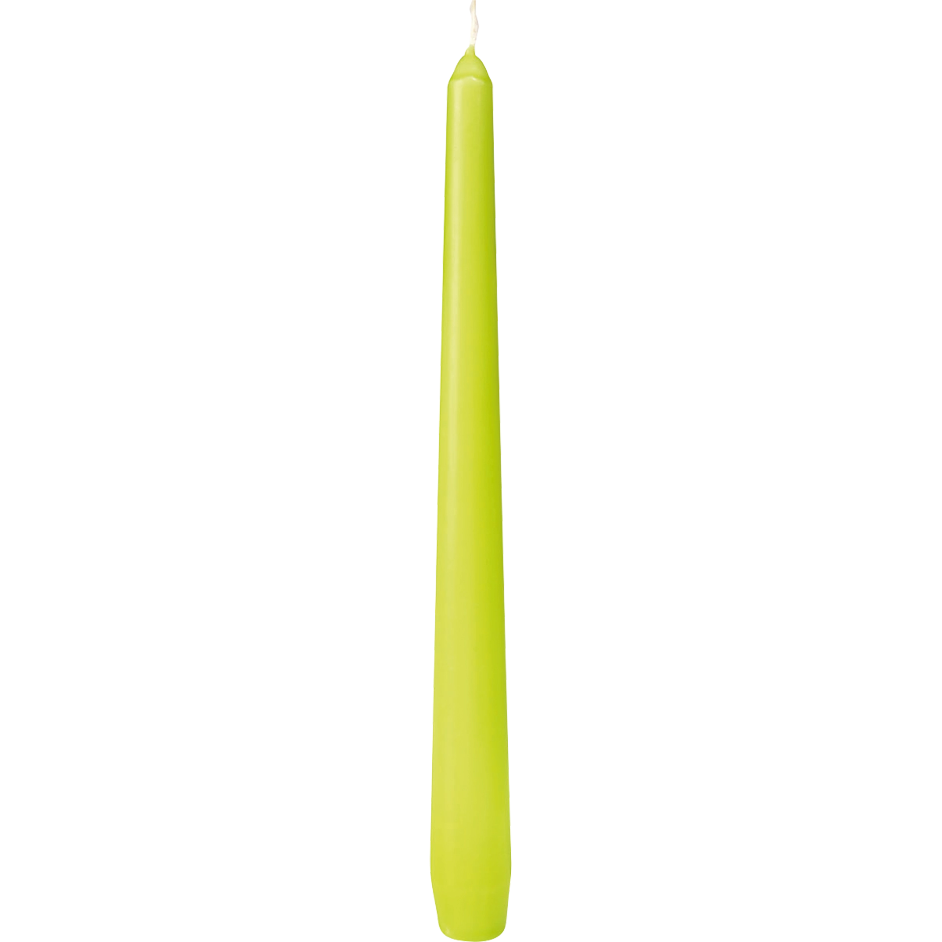 Candela a punta Basic kiwi h 25 cm | Ø 2,2 cm ca. 7,5 ore