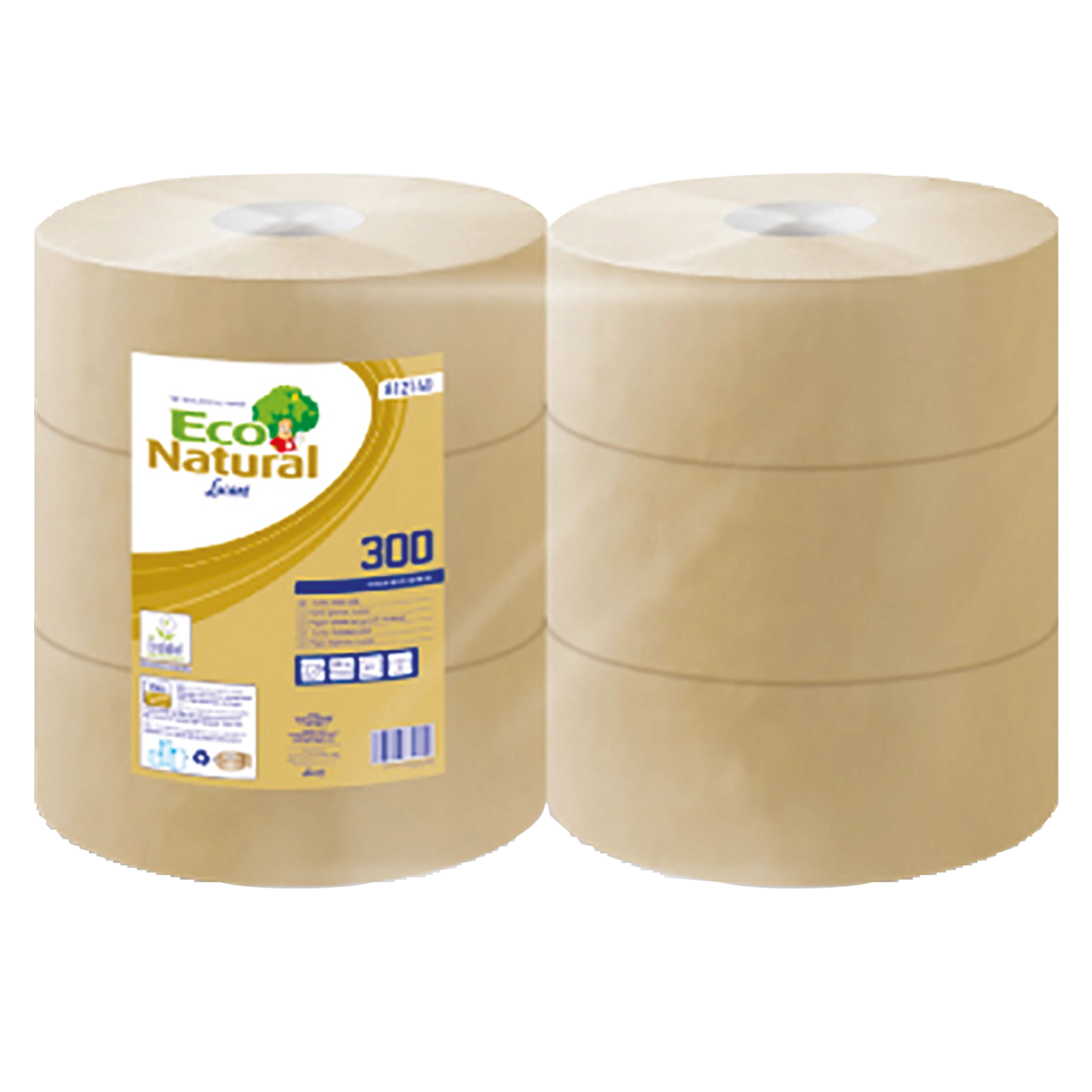 Toilettenpapier | Jumbo Eco Natural Fiberpack | avana 2lg. 811 Abrisse/37 cm