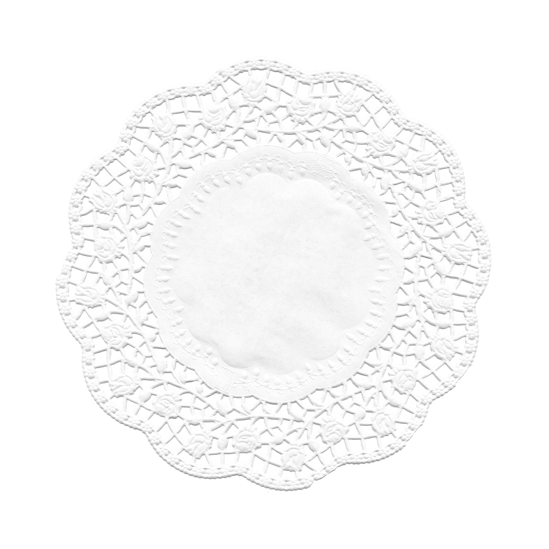 Tortenspitzen | Dekor Rose Ø 28 cm | rund Papier | weiß 