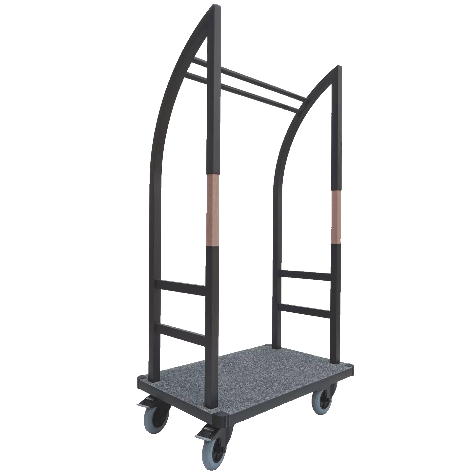 Gepäckwagen | Tower S 106x59x h 174 cm Moquette aus Filz grau