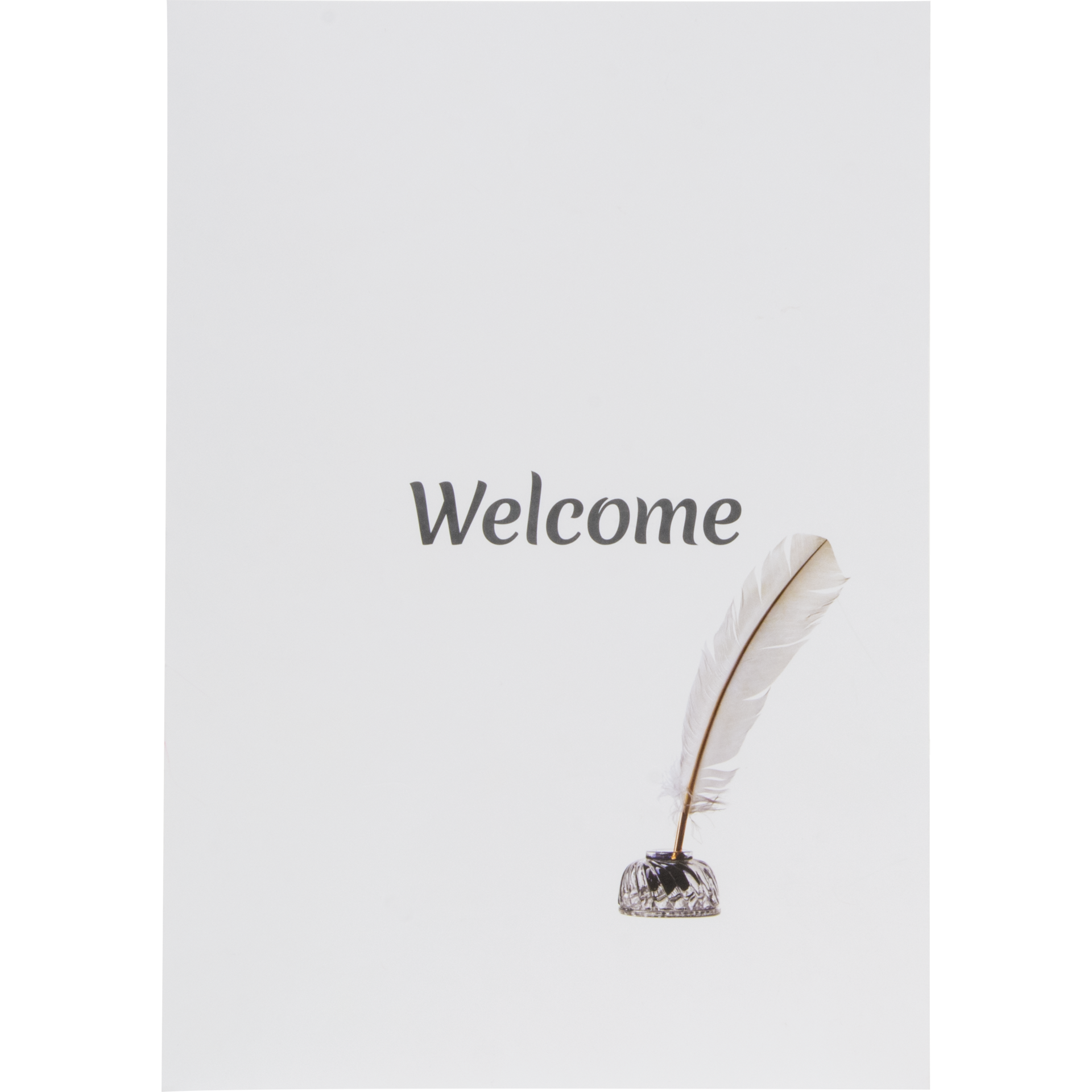 Hotelschreibmappe | Welcome Karton 300 g/m² | weiß matt 22x30,5 cm 