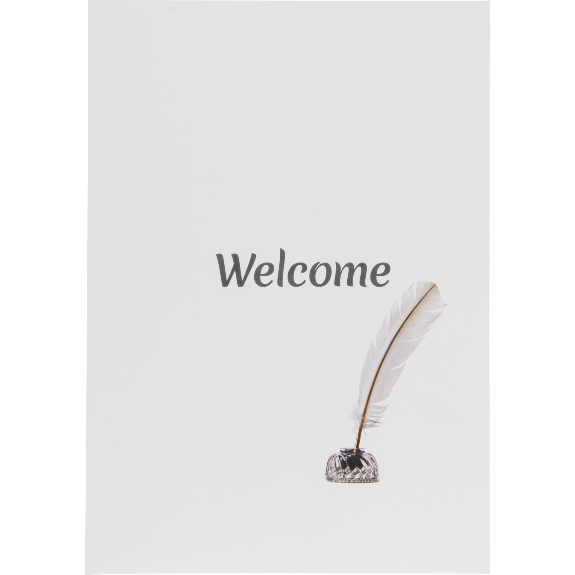Hotelschreibmappe | Welcome Karton 300 g/m² | weiß matt 22x30,5 cm 