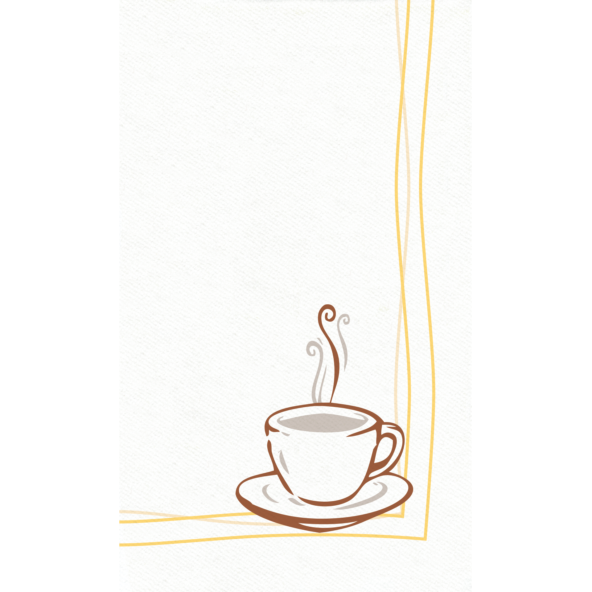 Serviette | Kaffee Airlaid | Guten Morgen 24x40 cm Kopffalz
