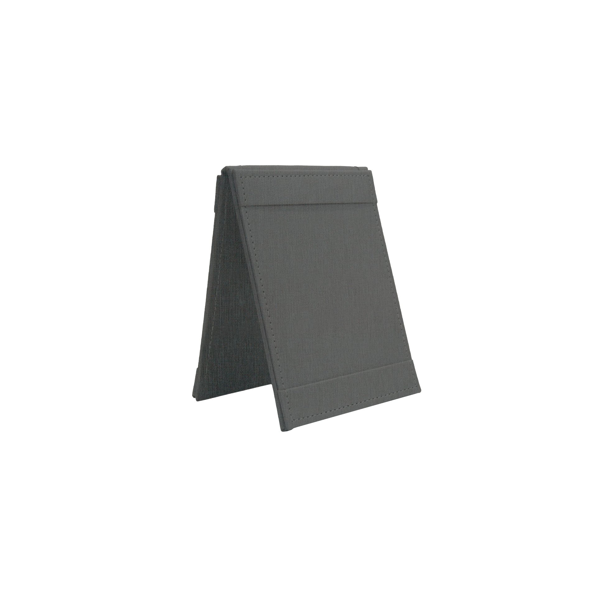 Espositore da banco DIN A6 12,5x17,5 cm ecopelle | bifacciale fissaggio con tasche Yut grigio