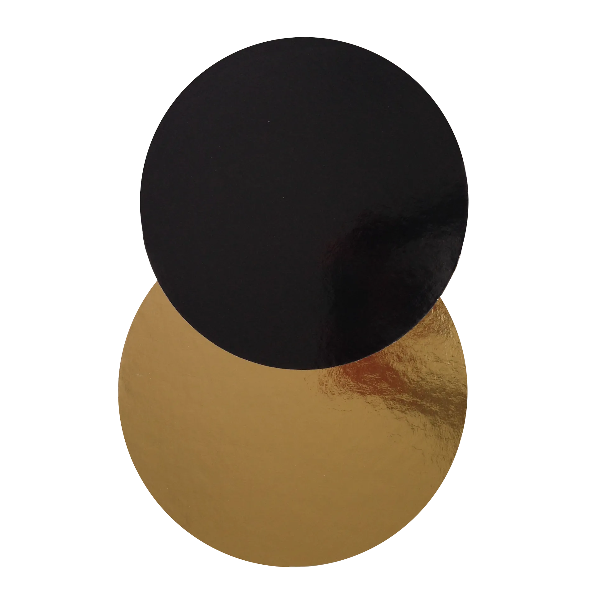 Tortenscheiben Ø 28 cm | gold schwarz Karton | rund