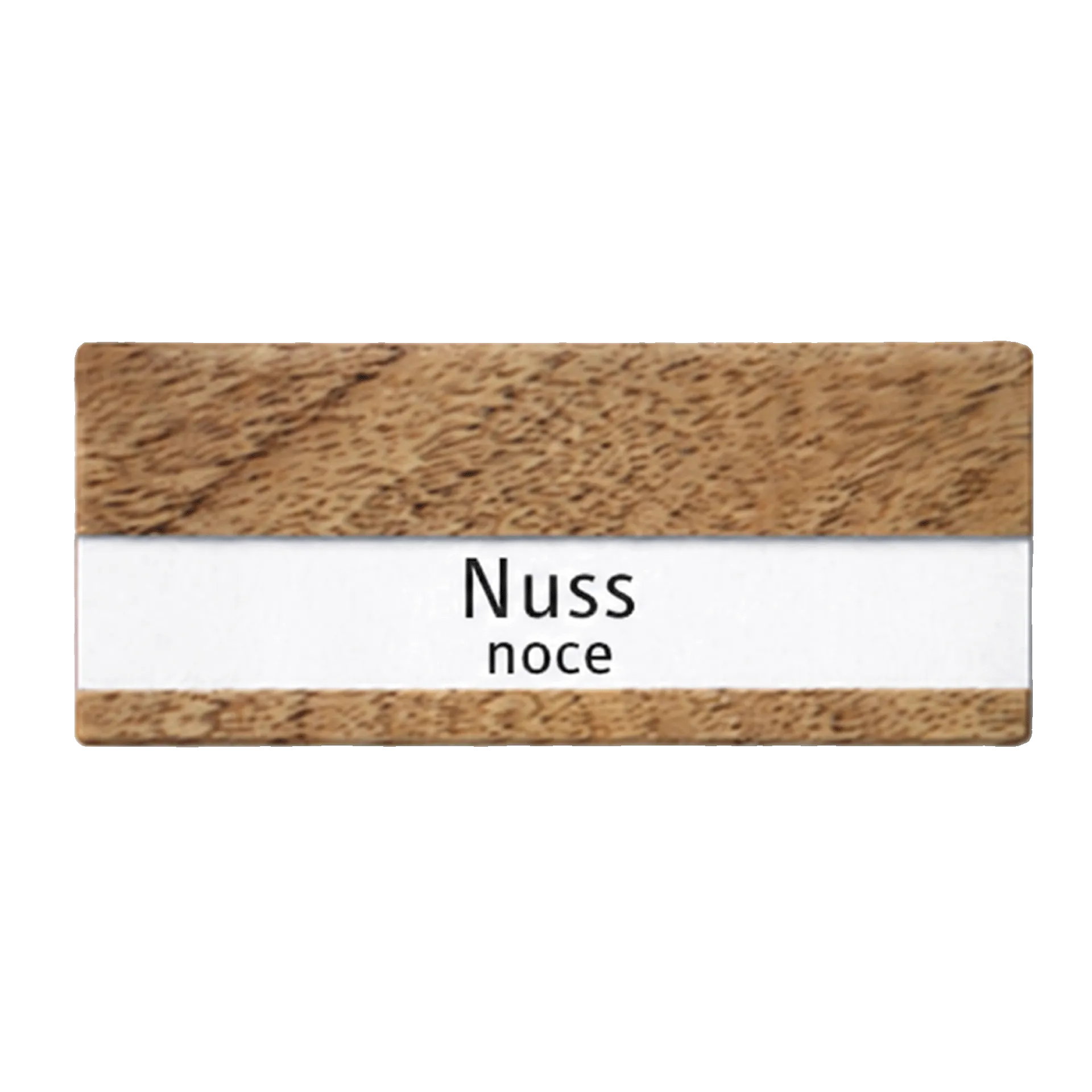 Targhetta nome | W1 legno | noce laccato 70x30 mm