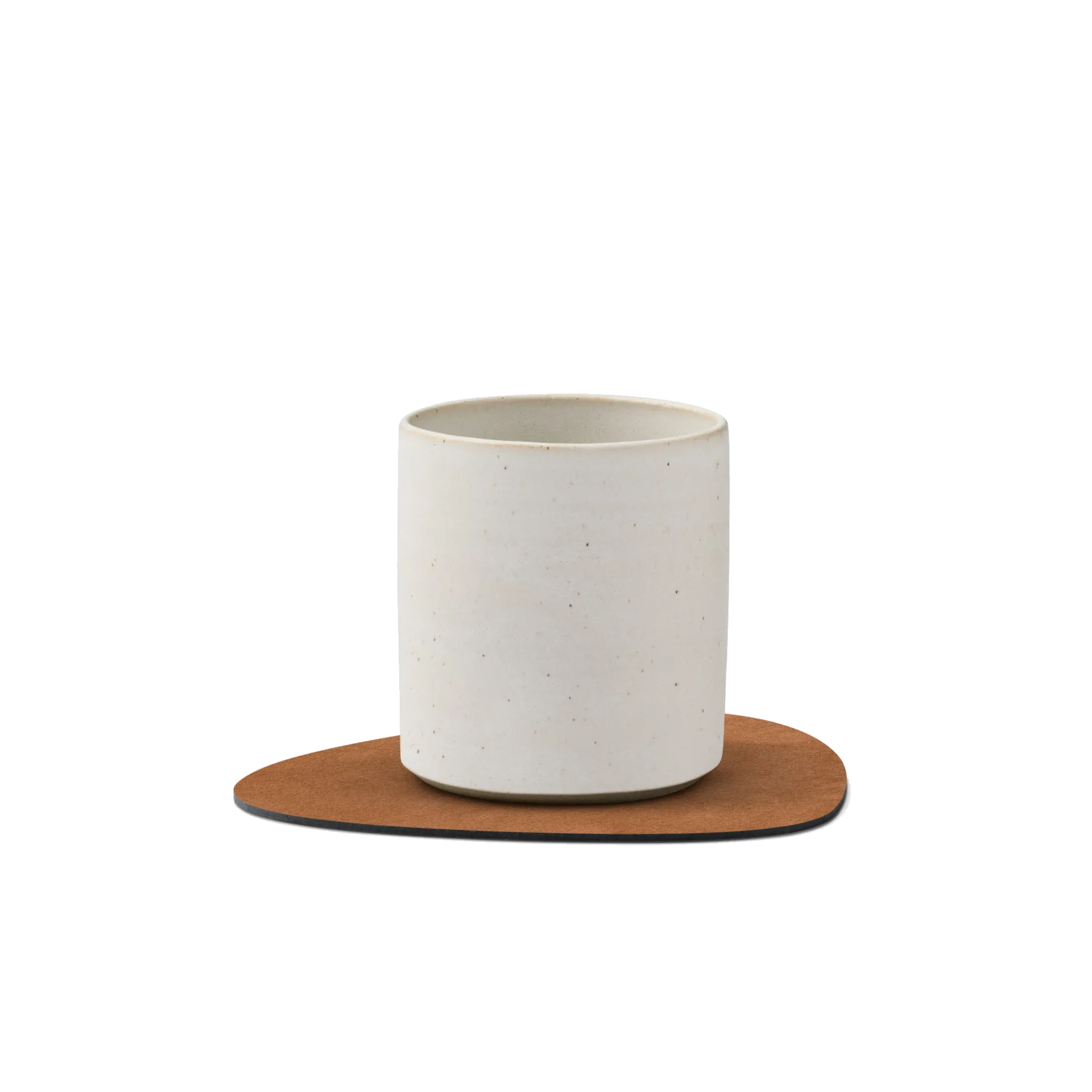 Untersetzer Lind Curve recyceltes Leder Nupo 11x13 cm | 1,6 mm Farbe natur