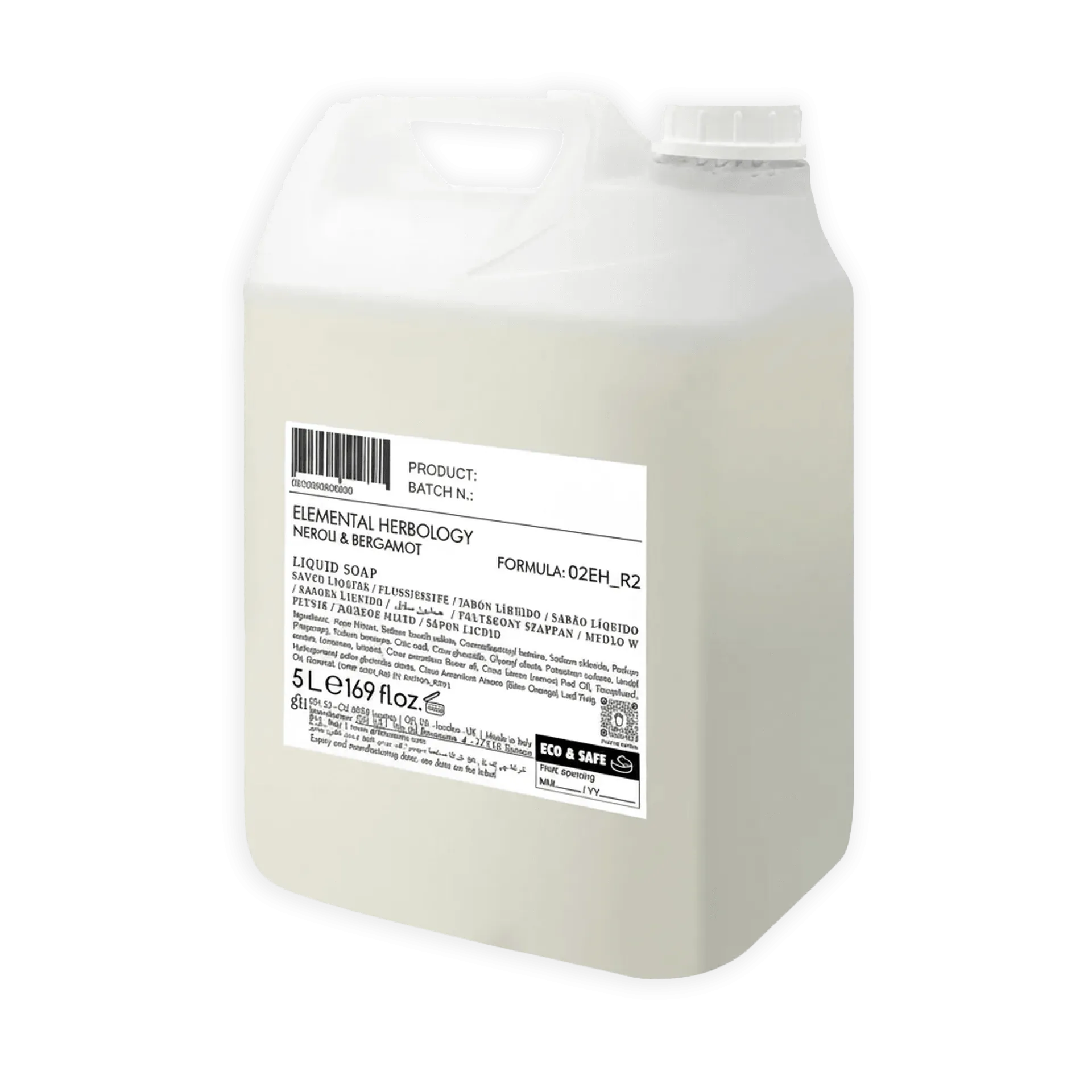 Sapone mani | Elemental Herbology neroli e bergamotto tanica | 5 lt.