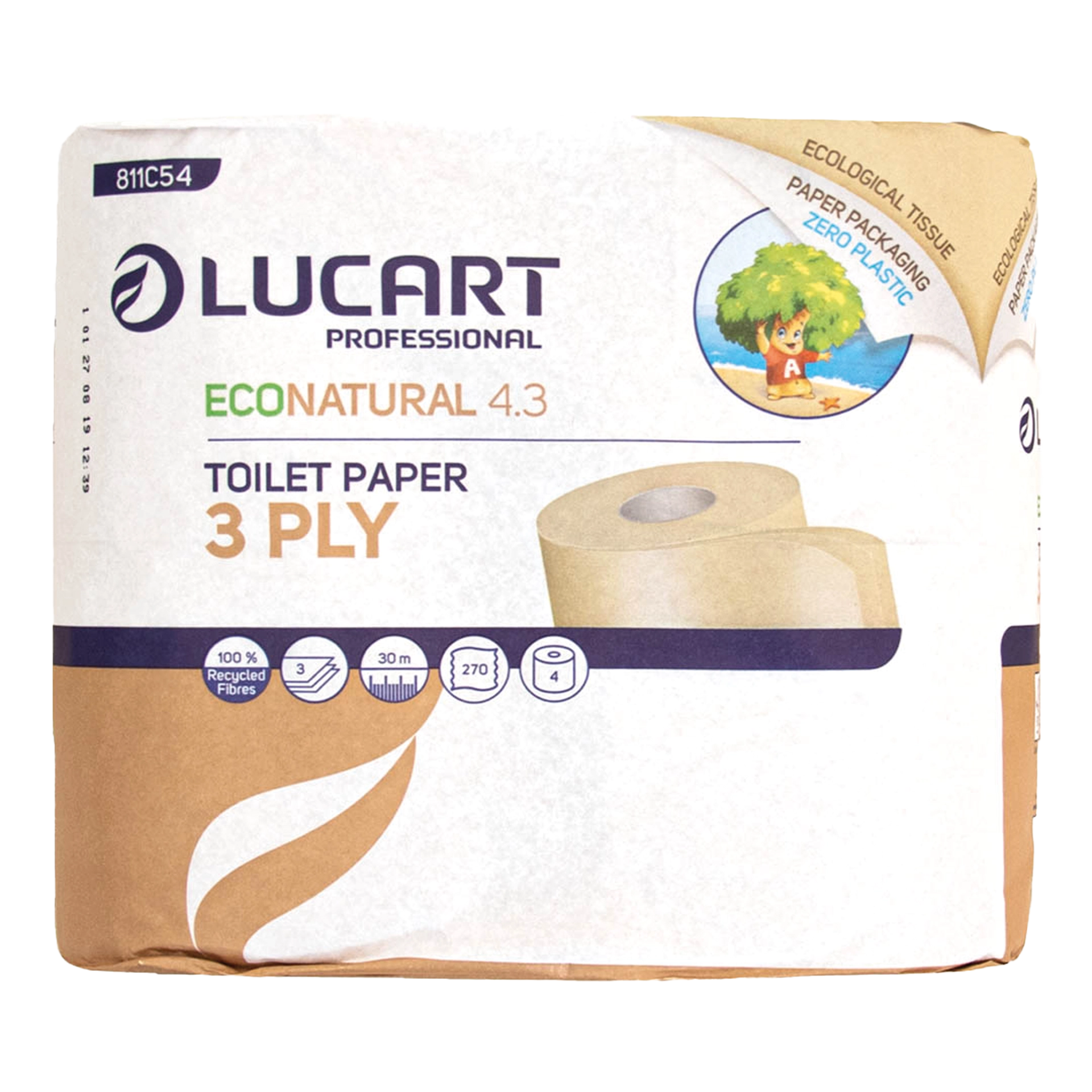 Toilettenpapier | Eco Natural | Fiberpack avana 3lg. 270 Abrisse/11 cm