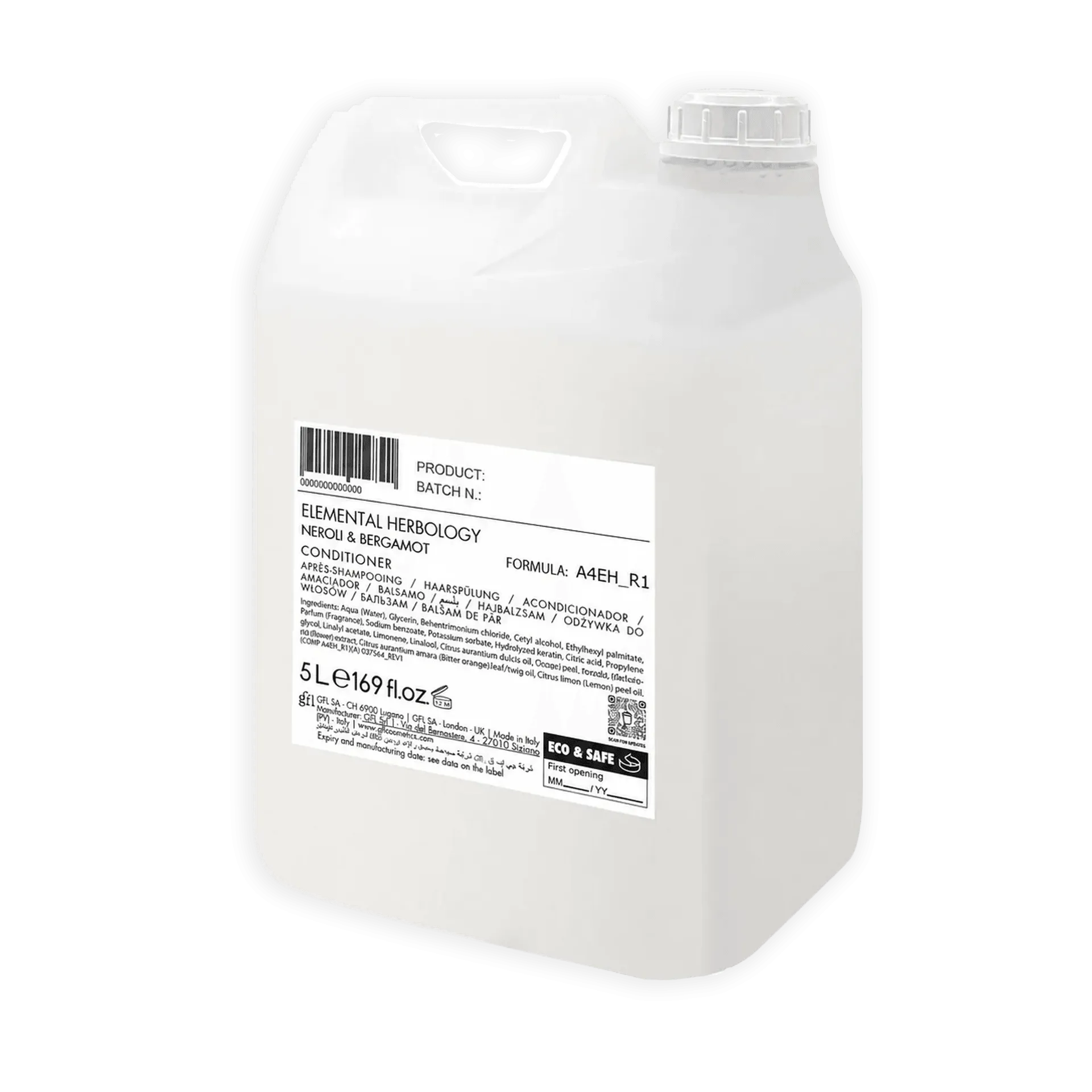 Balsamo | Elemental Herbology neroli e bergamotto tanica | 5 lt.