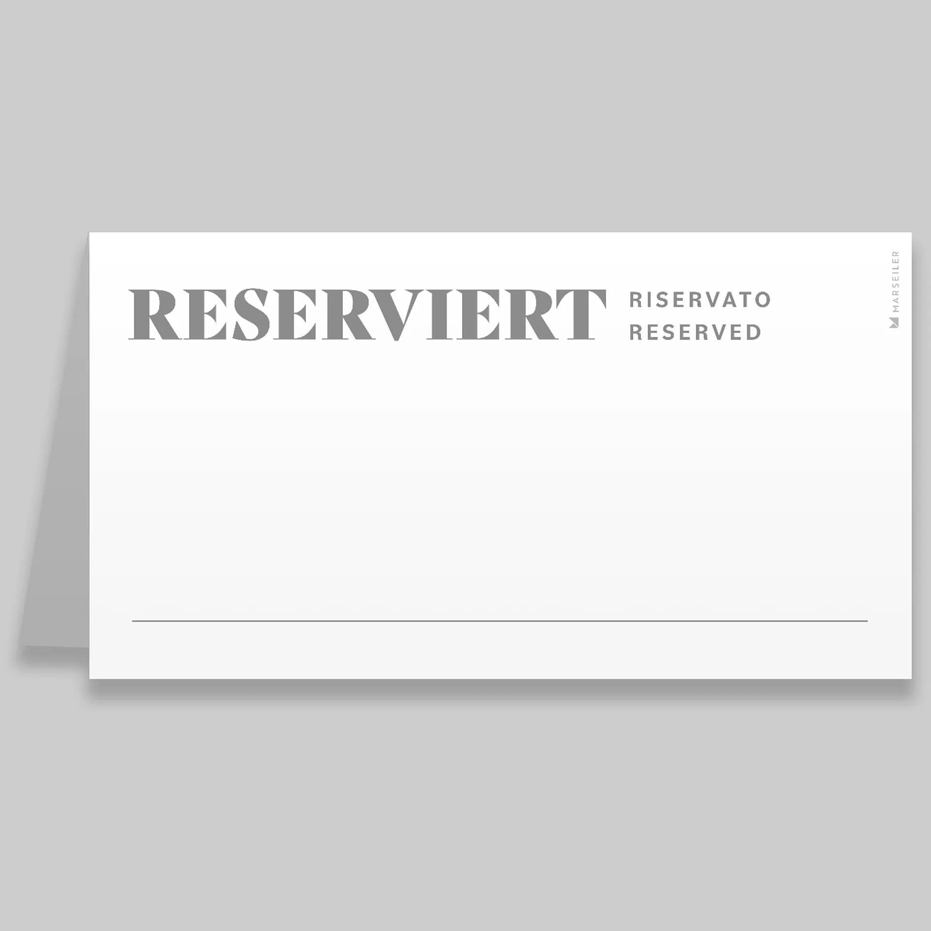 Reserviertkarte | Reserviert/Riservato Karton 300 g/m² | weiß 12x6,5 cm